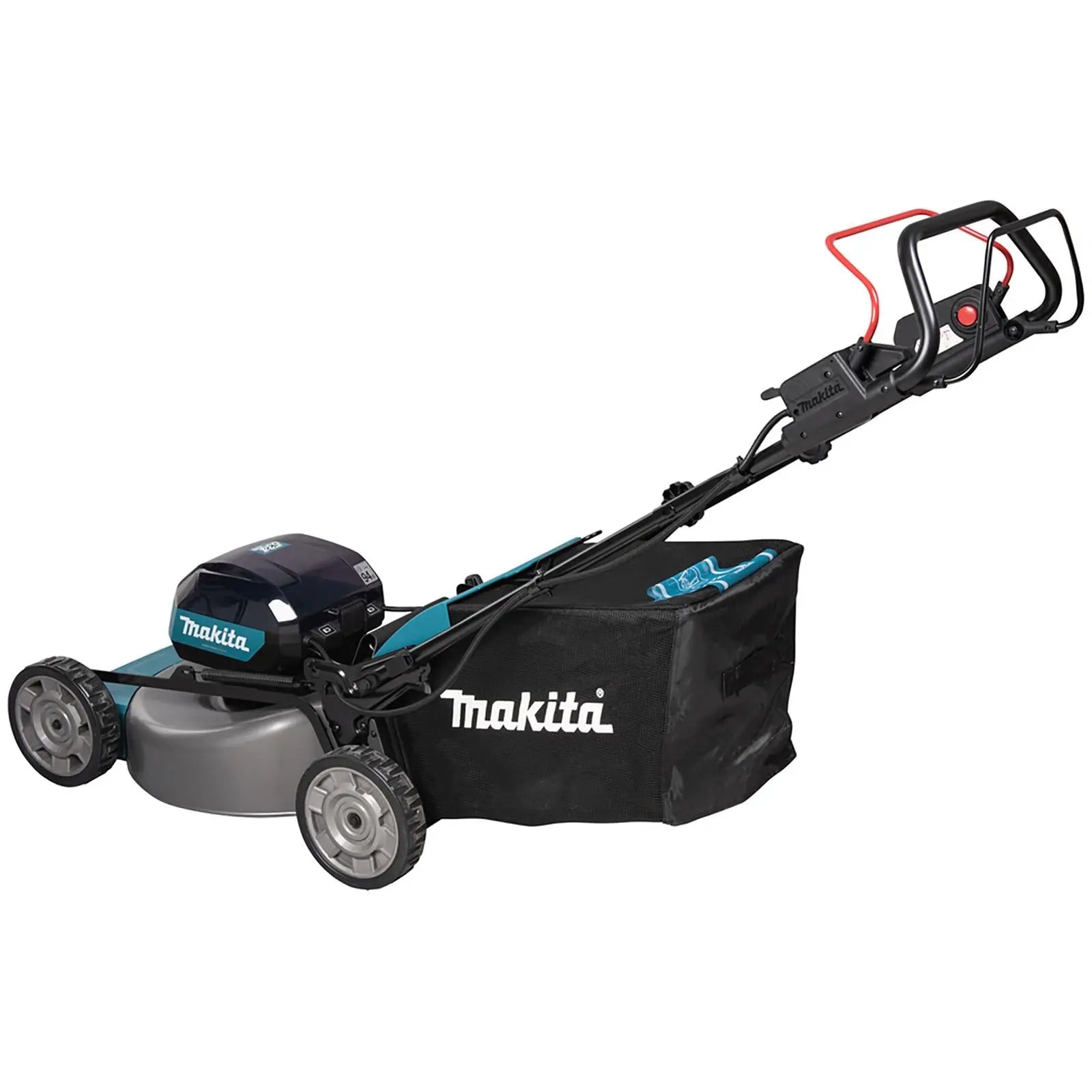 Makita 53cm Lawn Mower 40V Max XGT Li-ion Cordless Garden Grass Outdoor 2 x 5Ah Battery and Dual Fast Charger LM002GT204  White Rose Tools