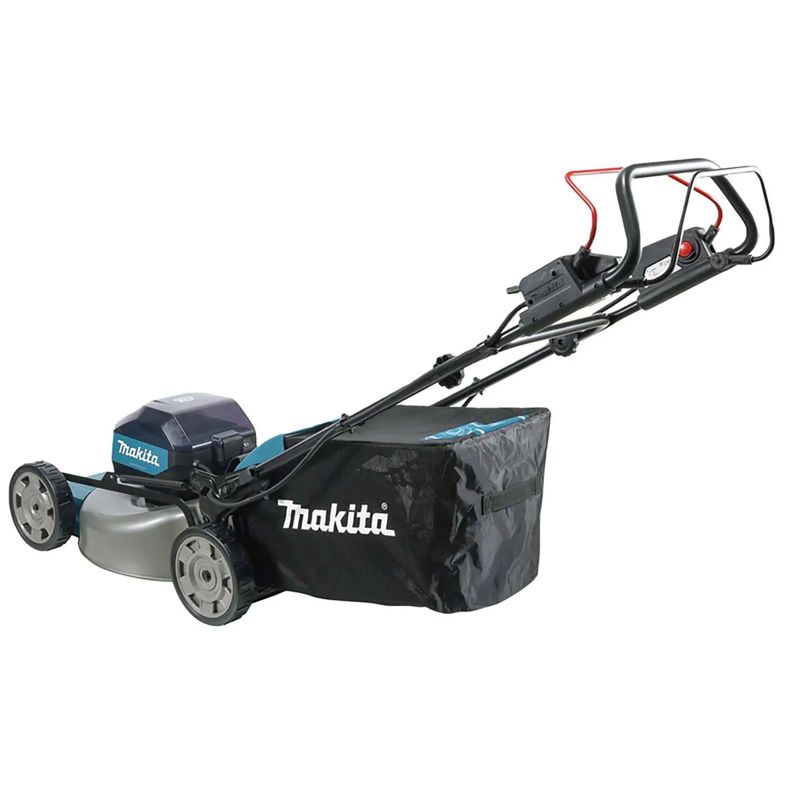 Makita 53cm Lawn Mower Kit 64V Max Li-ion Cordless Garden Grass Outdoor 4Ah Battery and Charger LM004JM101  White Rose Tools