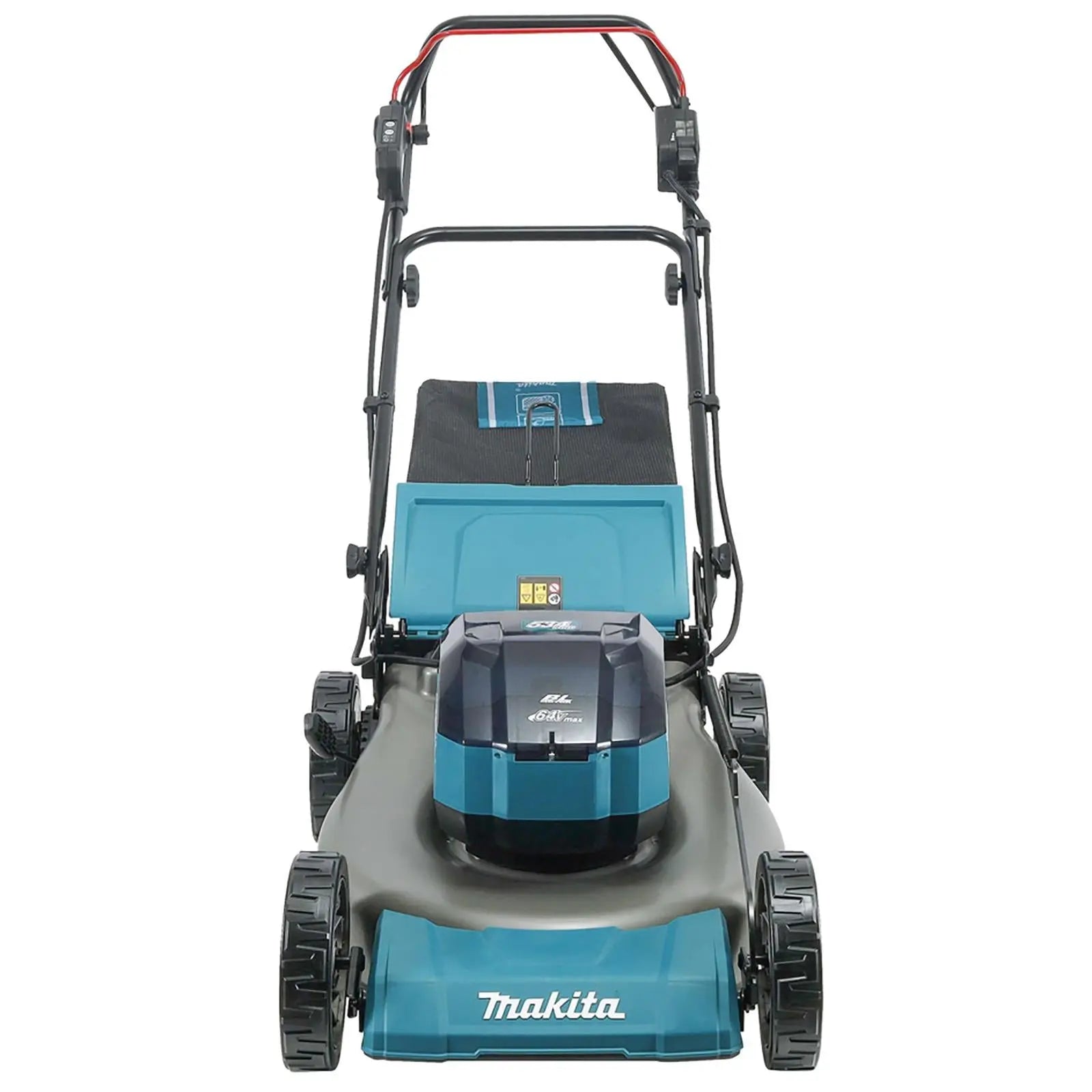 Makita 53cm Lawn Mower Kit 64V Max Li-ion Cordless Garden Grass Outdoor 4Ah Battery and Charger LM004JM101  White Rose Tools