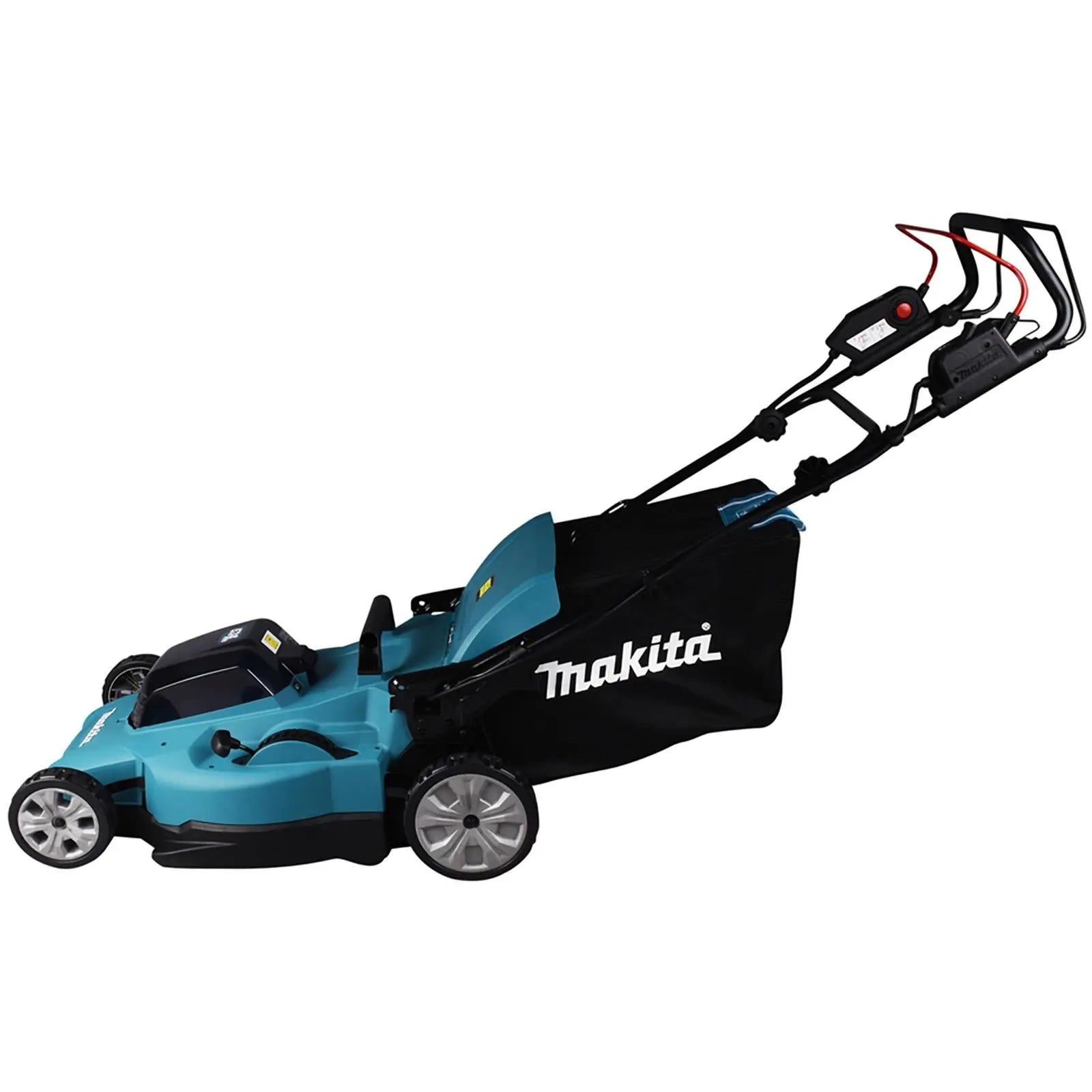 Makita 53cm Lawn Mower Kit Twin 18V LXT Li-ion Cordless Garden Grass Outdoor 2 x 5Ah Battery and Dual Charger DLM539CT2  White Rose Tools