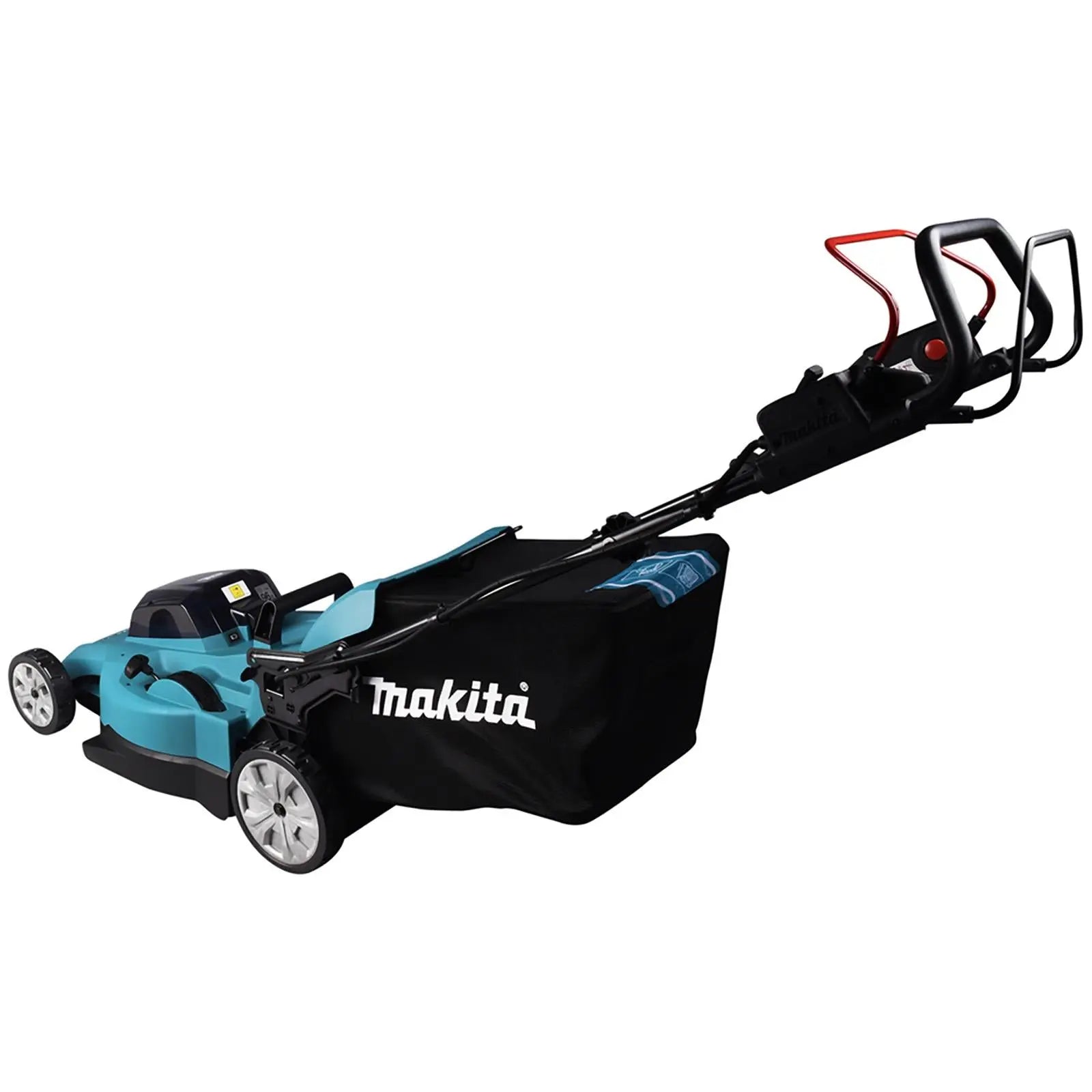 Makita 53cm Lawn Mower Kit Twin 18V LXT Li-ion Cordless Garden Grass Outdoor 2 x 5Ah Battery and Dual Charger DLM539CT2  White Rose Tools