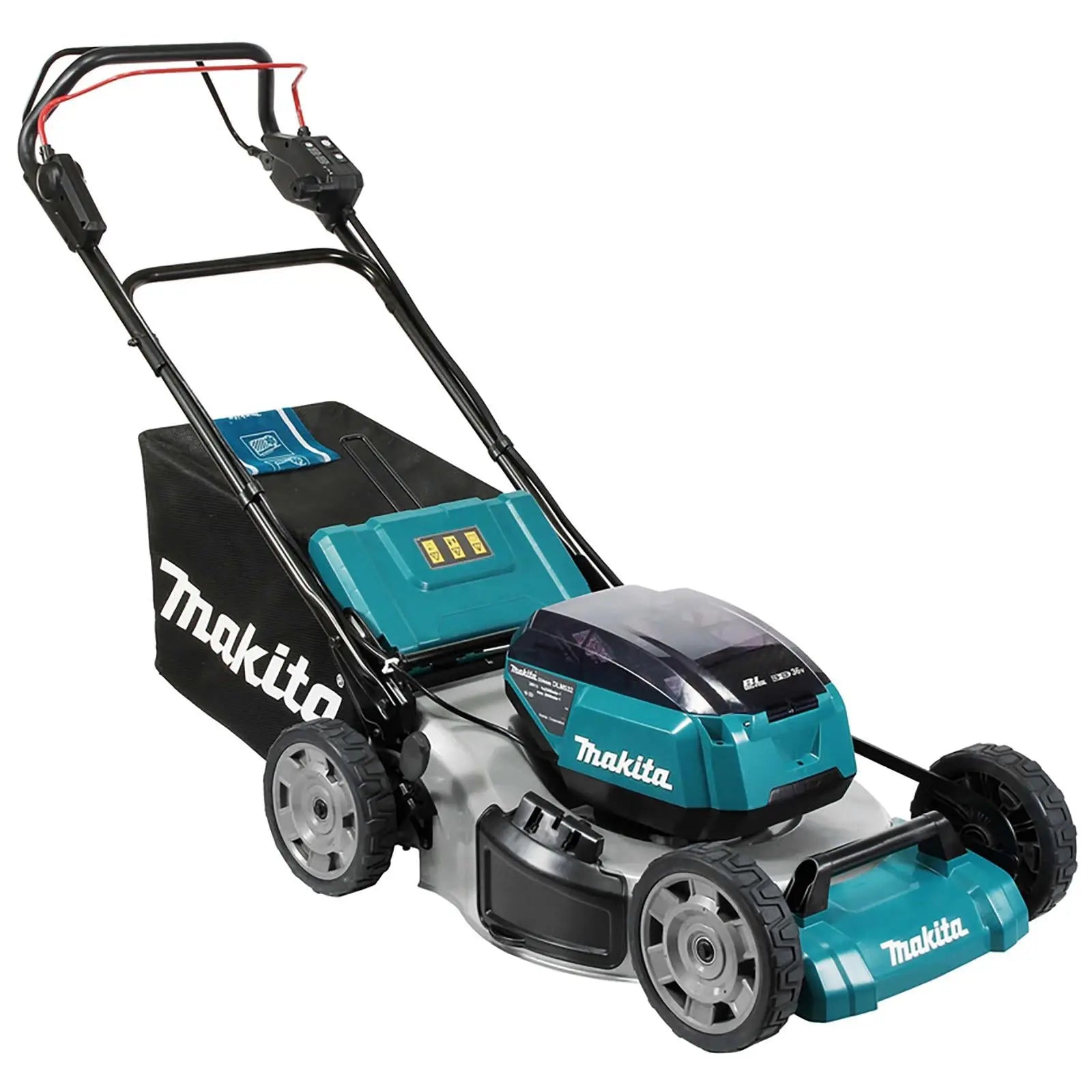 Makita 53cm Lawn Mower Twin 18V LXT Li-ion Cordless Garden Grass Outdoor Bare Unit Body Only DLM532Z  White Rose Tools
