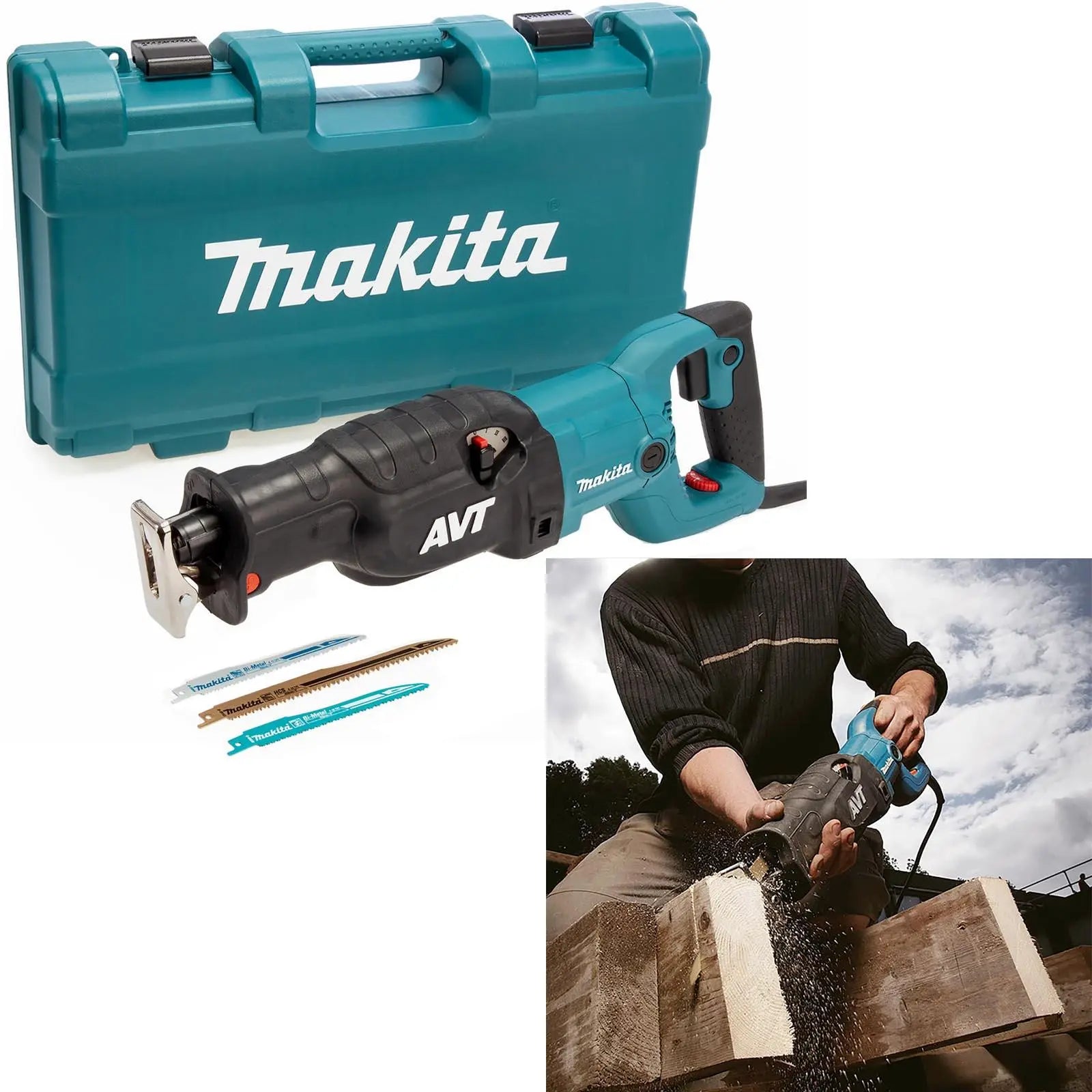 Makita AVT Reciprocating Saw 1510W JR3070CT 110V  White Rose Tools