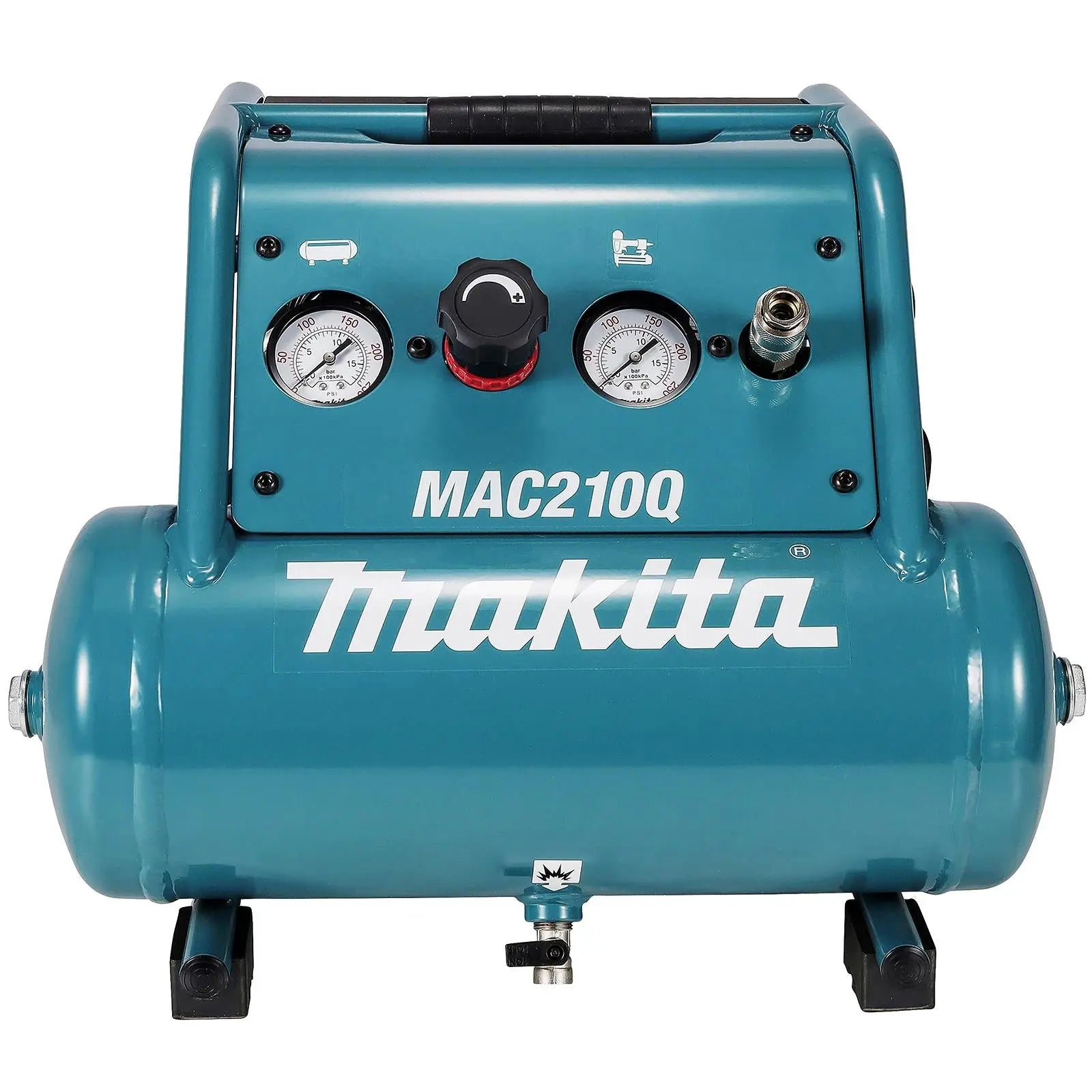 Makita Air Compressor Compact 7.6L 9.3 Bar 650W Choose Voltage 110V or 240V MAC210Q White Rose Tools