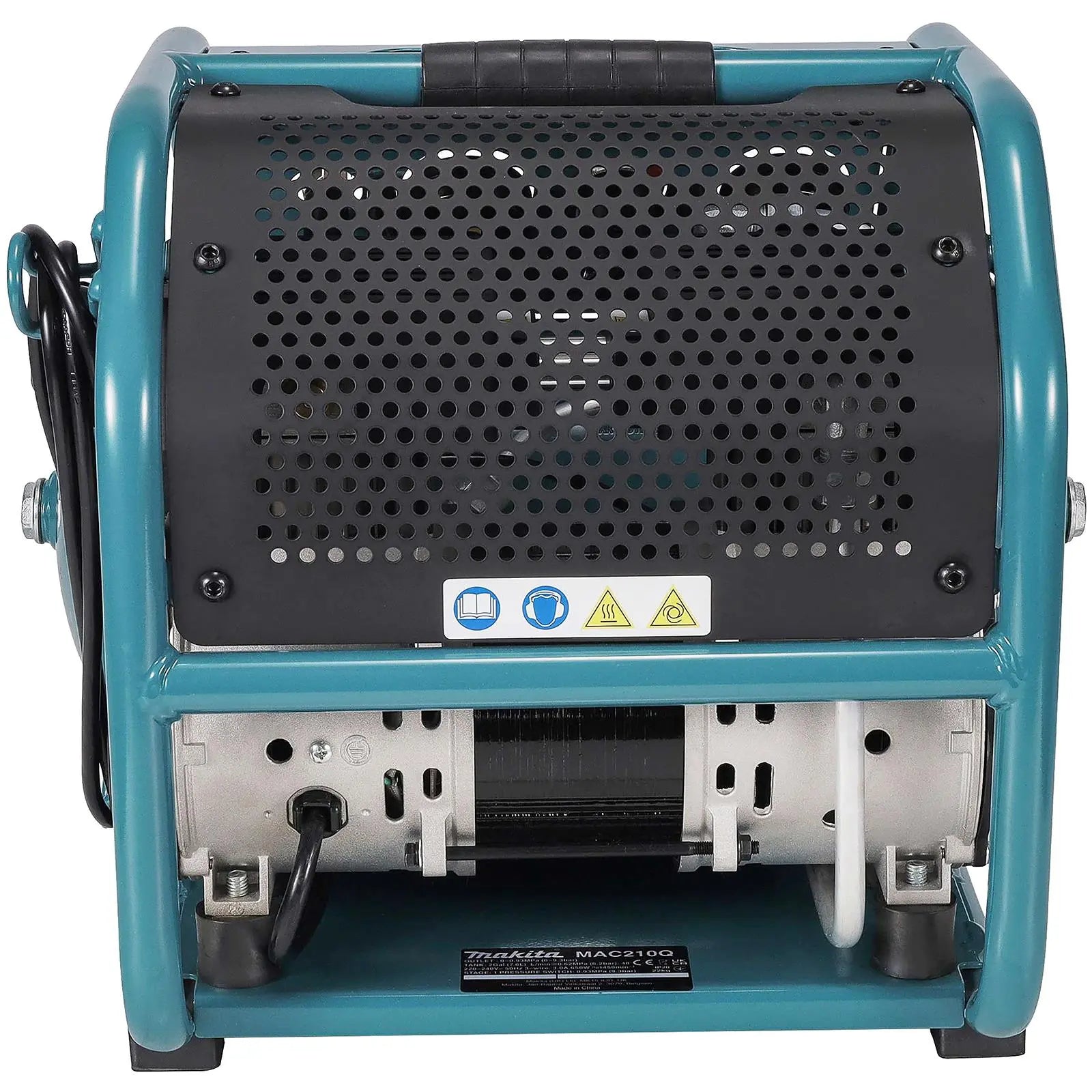 Makita Air Compressor Compact 7.6L 9.3 Bar 650W Choose Voltage 110V or 240V MAC210Q White Rose Tools
