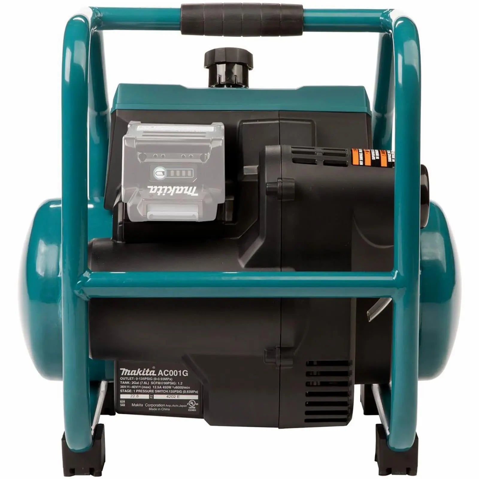 Makita Air Compressor XGT 40V Max Brushless Cordless 2 x 5Ah Batteries Rapid Charger AC001GT201 White Rose Tools