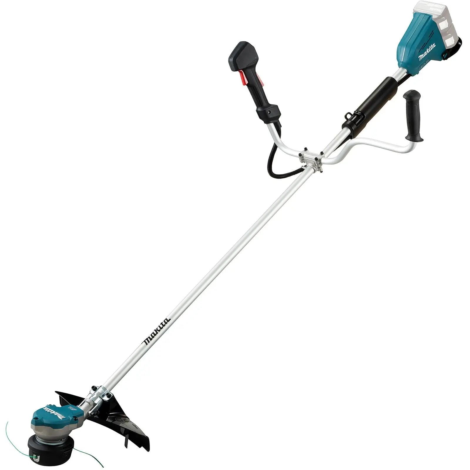 Makita Brush Cutter 2 x 18V LXT Brushless Cordless Garden Lawn Strimming Bare Unit Body Only DUR368AZ  White Rose Tools