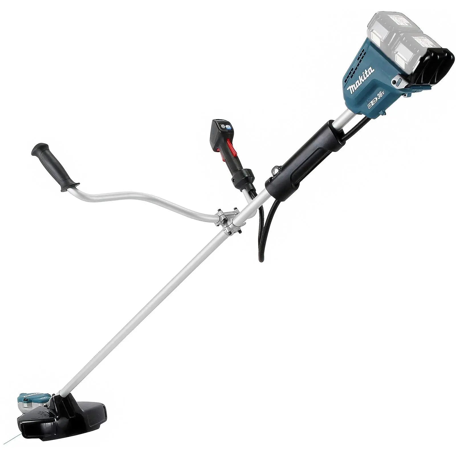 Makita Brush Cutter 2 x 18V LXT Brushless Cordless Garden Lawn Strimming Bare Unit Body Only DUR368AZ  White Rose Tools