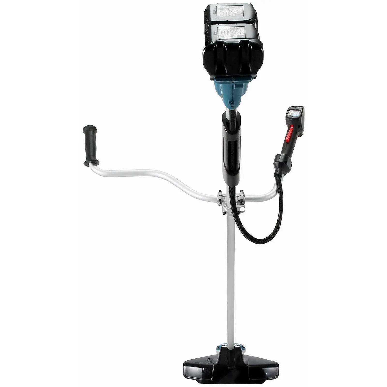 Makita Brush Cutter Kit 2 x 18V LXT Brushless Cordless Garden Lawn Strimming 2 x 6Ah Battery and Dual Rapid Charger DUR368APG2  White Rose Tools