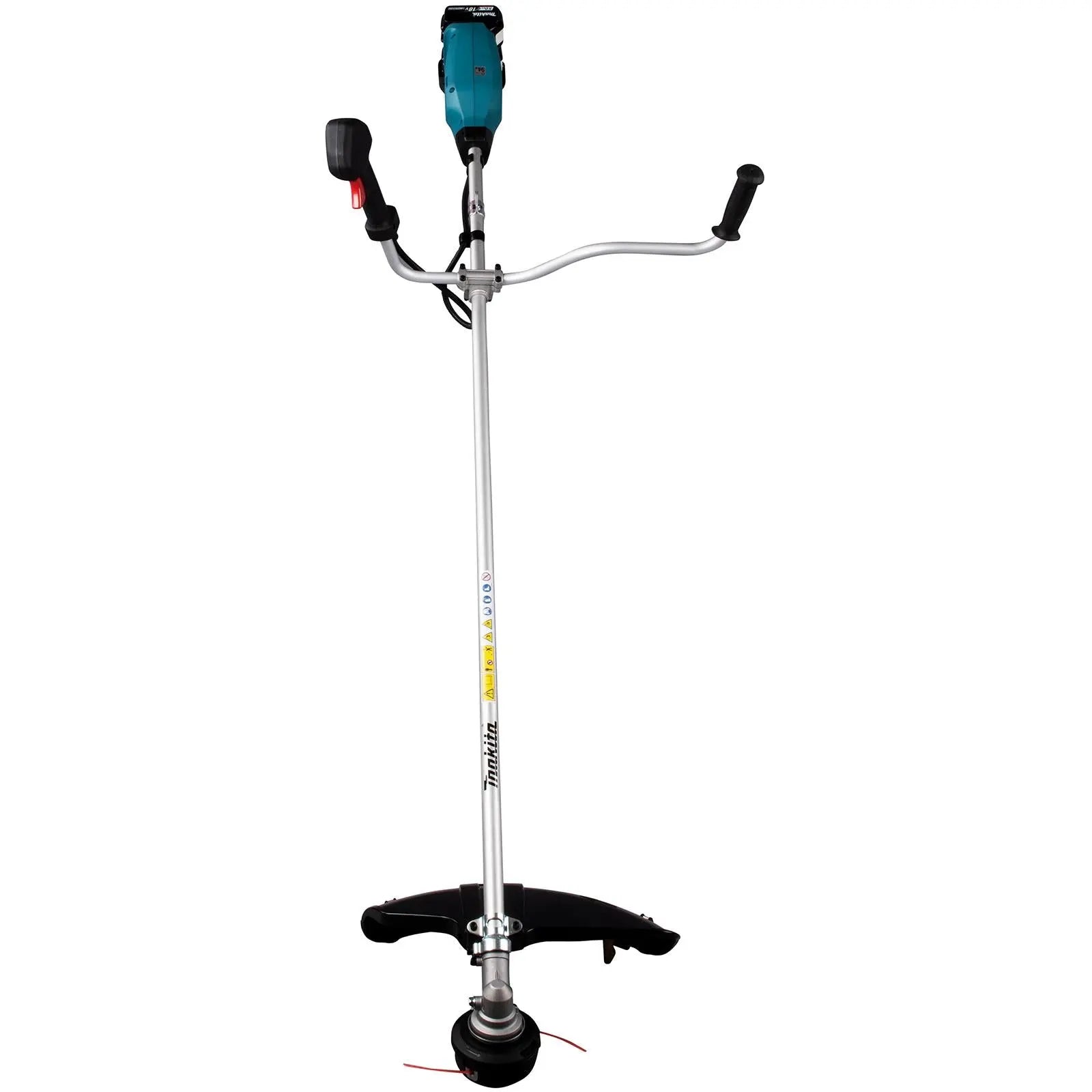 Makita Brush Cutter Kit 2 x 18V LXT Brushless Cordless Garden Lawn Strimming 2 x 6Ah Battery and Dual Rapid Charger DUR369APG2  White Rose Tools