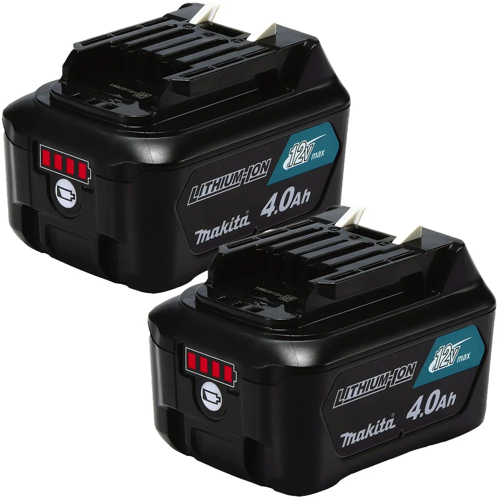 Makita CXT Battery 4.0Ah 12V Max Li-ion Light Compact Charge Level Indicator BL1041B 2 Piece White Rose Tools