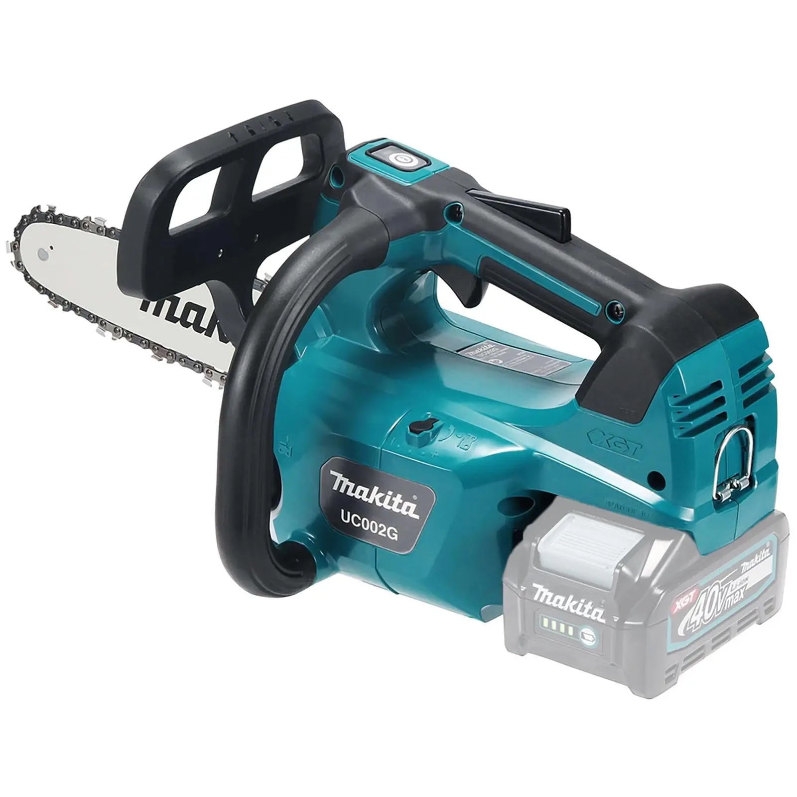 Makita Chainsaw 25cm 10" 40V XGT Brushless Cordless Top Handle Garden Tree Cutting Pruning Bare Unit Body Only UC002GZ White Rose Tools