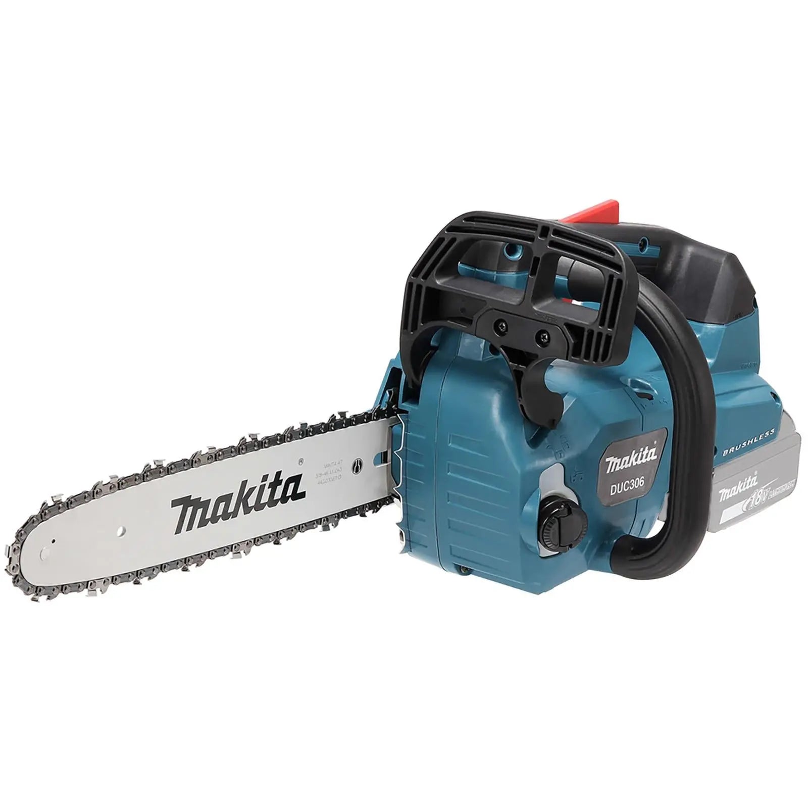 Makita Chainsaw 30cm 12" 18V x 2 LXT Brushless Cordless Top Handle Garden Tree Cutting Pruning Bare Unit Body Only DUC306PT2  White Rose Tools