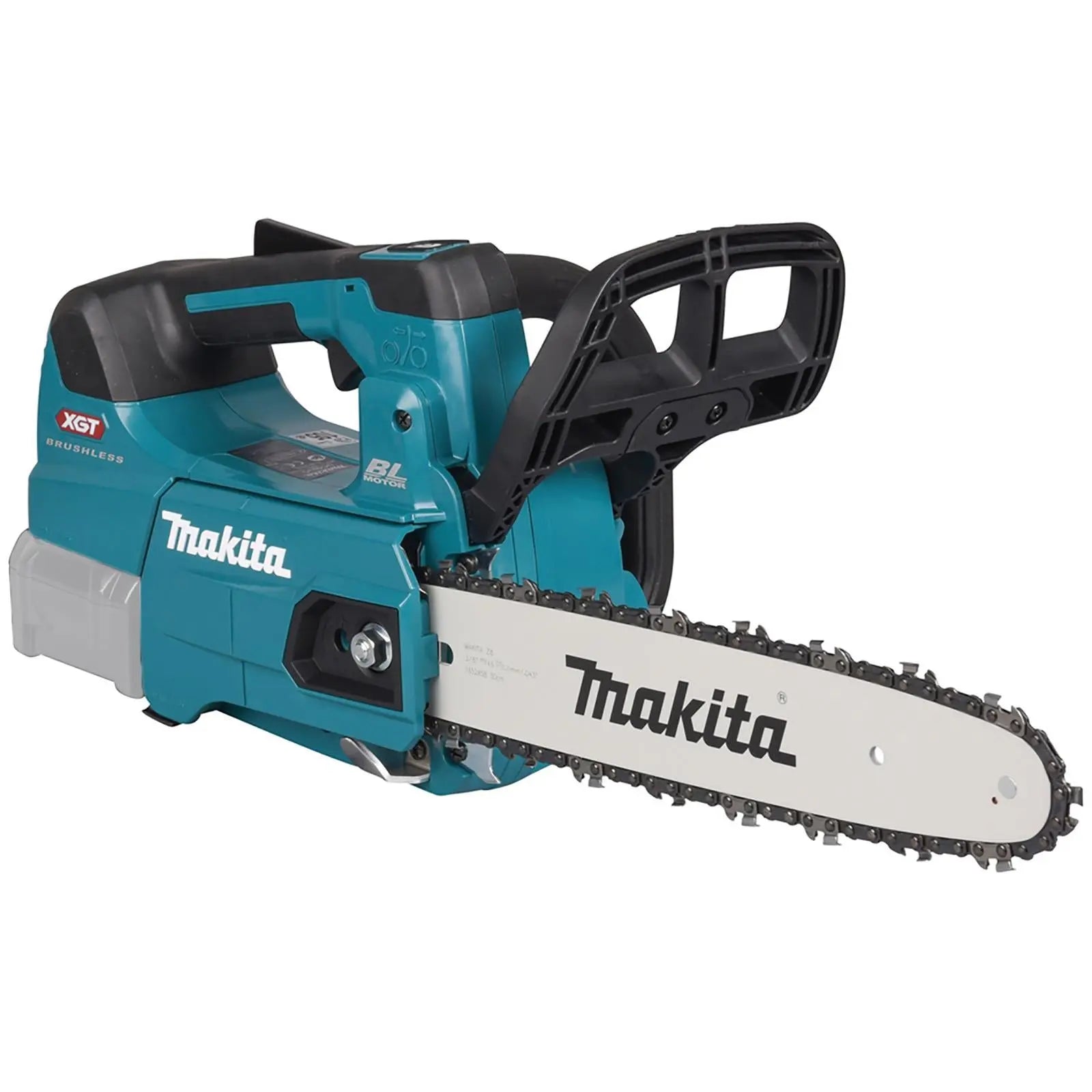 Makita Chainsaw 30cm 12" 40V XGT Brushless Cordless Top Handle Garden Tree Cutting Pruning Bare Unit Body Only UC003GZ White Rose Tools