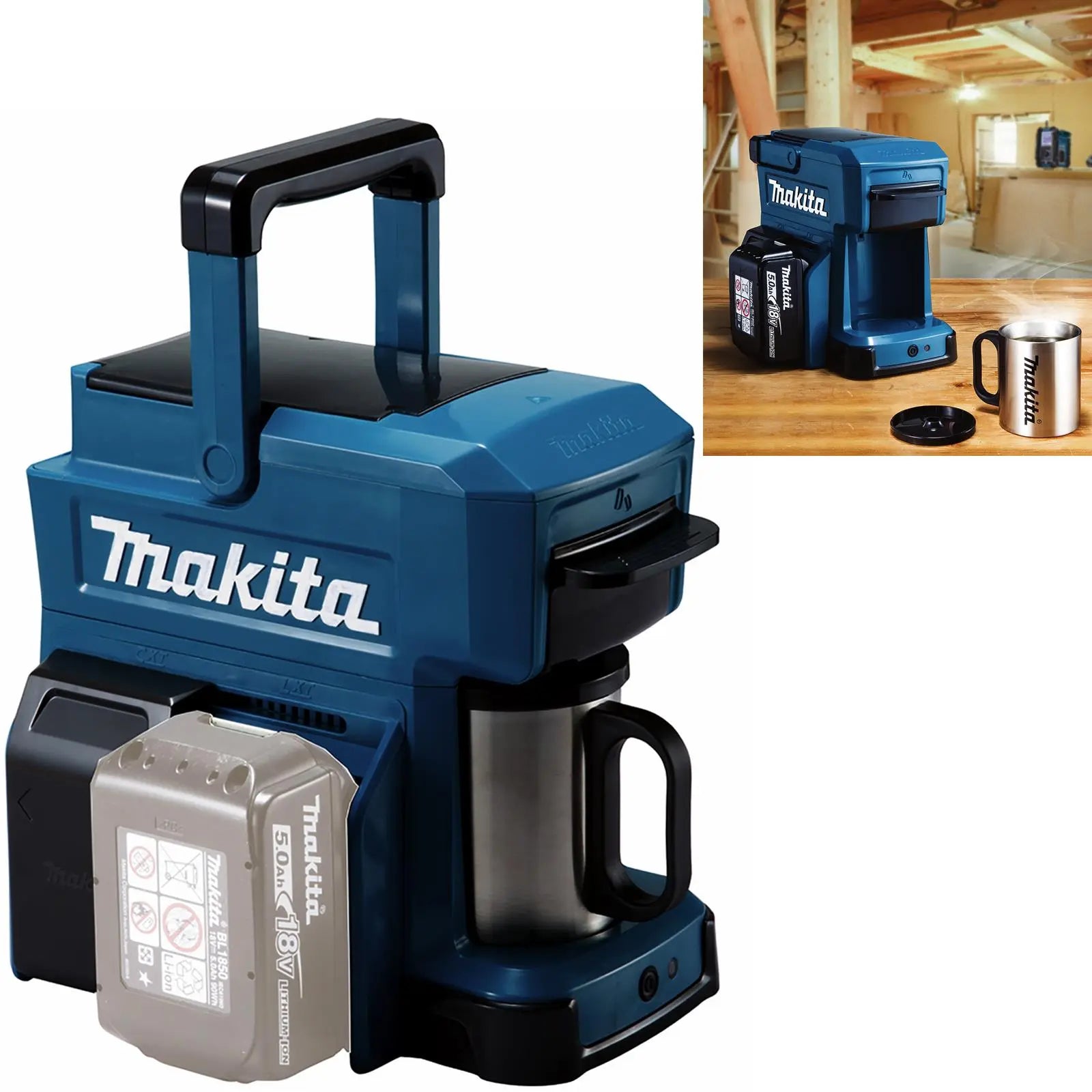 Makita Coffee Maker Machine Job Site Work Cordless 12V CXT 18V LXT DCM501Z Body Only White Rose Tools