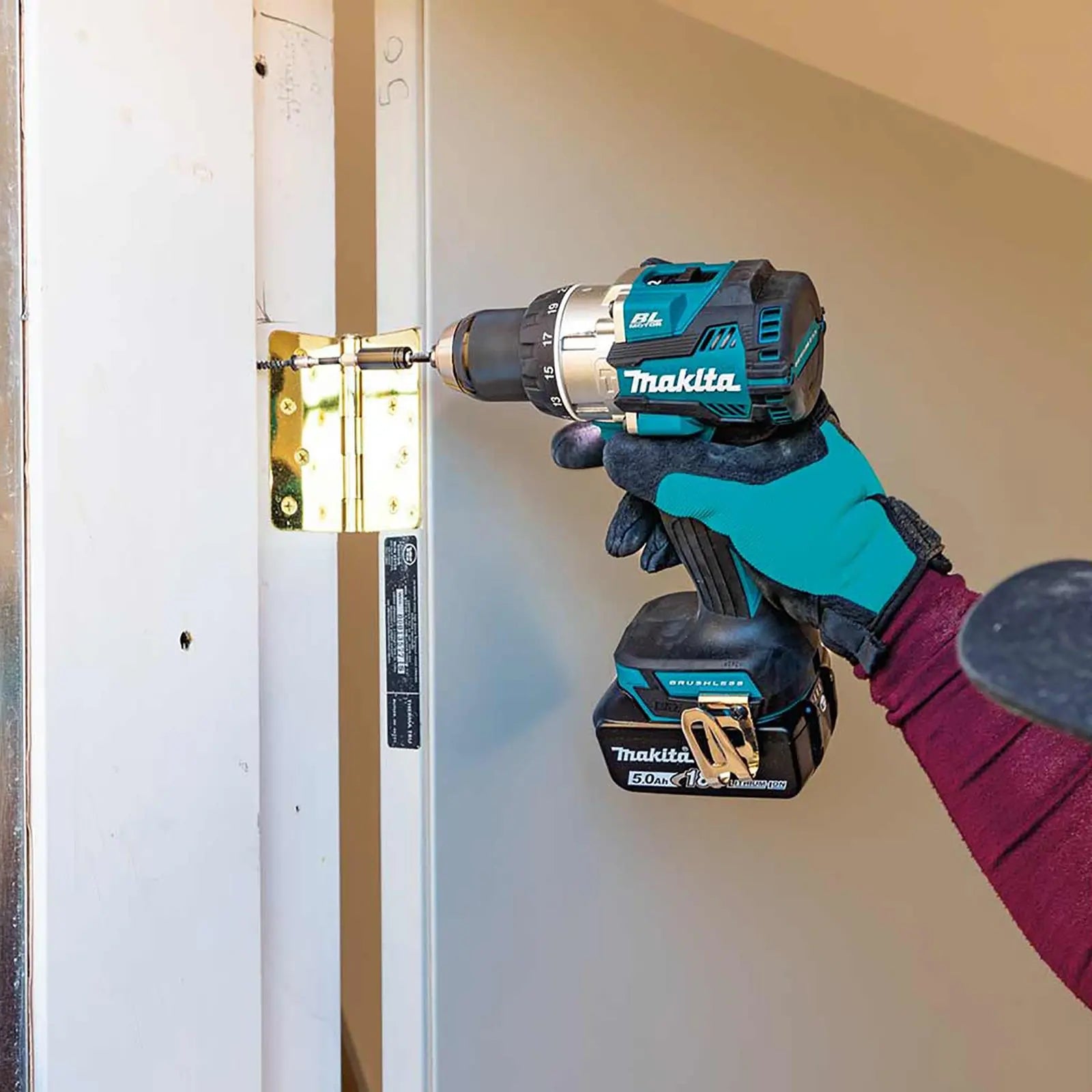 Makita Combi Drill 18V LXT Li-ion Brushless Cordless Body Only DHP489Z White Rose Tools