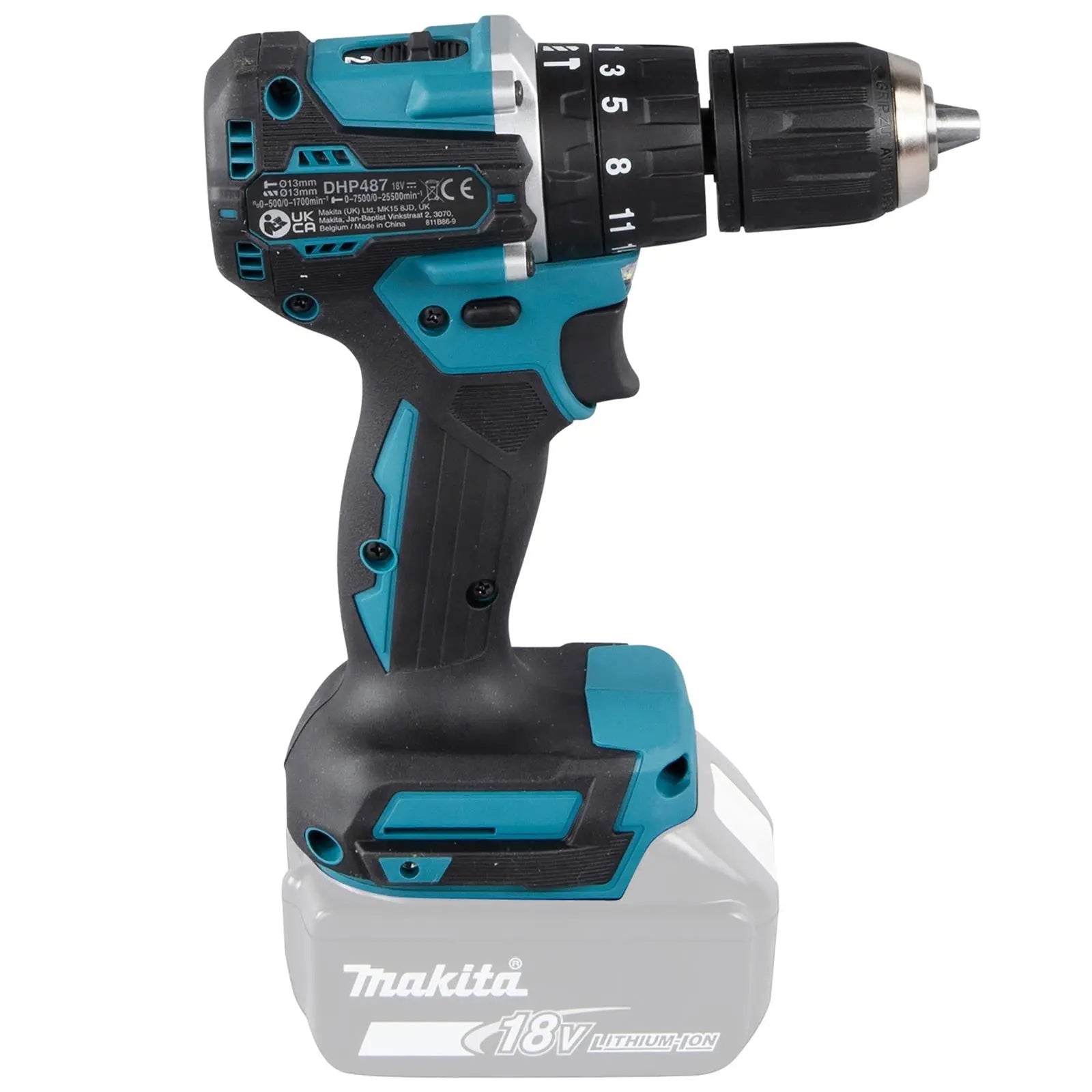 Makita Combi Drill Hammer Driver 18V LXT Brushless Cordless DHP487Z Body Only  White Rose Tools