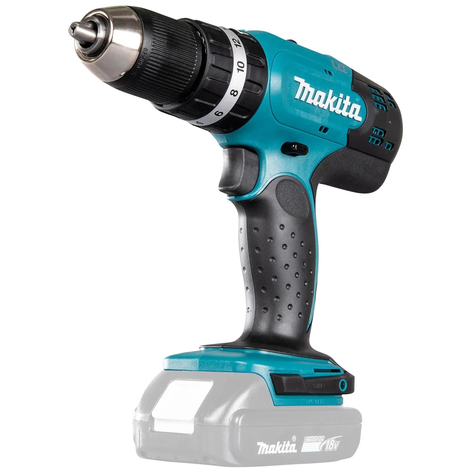 Makita Combi Drill with Hammer Action 18V LXT Cordless DHP453Z Body Only  White Rose Tools