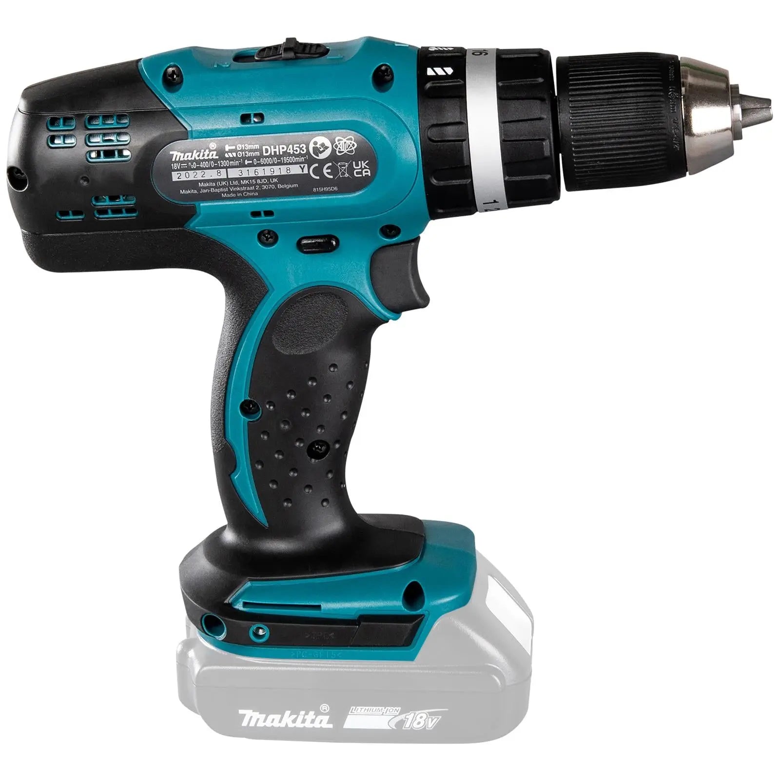 Makita Combi Drill with Hammer Action 18V LXT Cordless DHP453Z Body Only  White Rose Tools