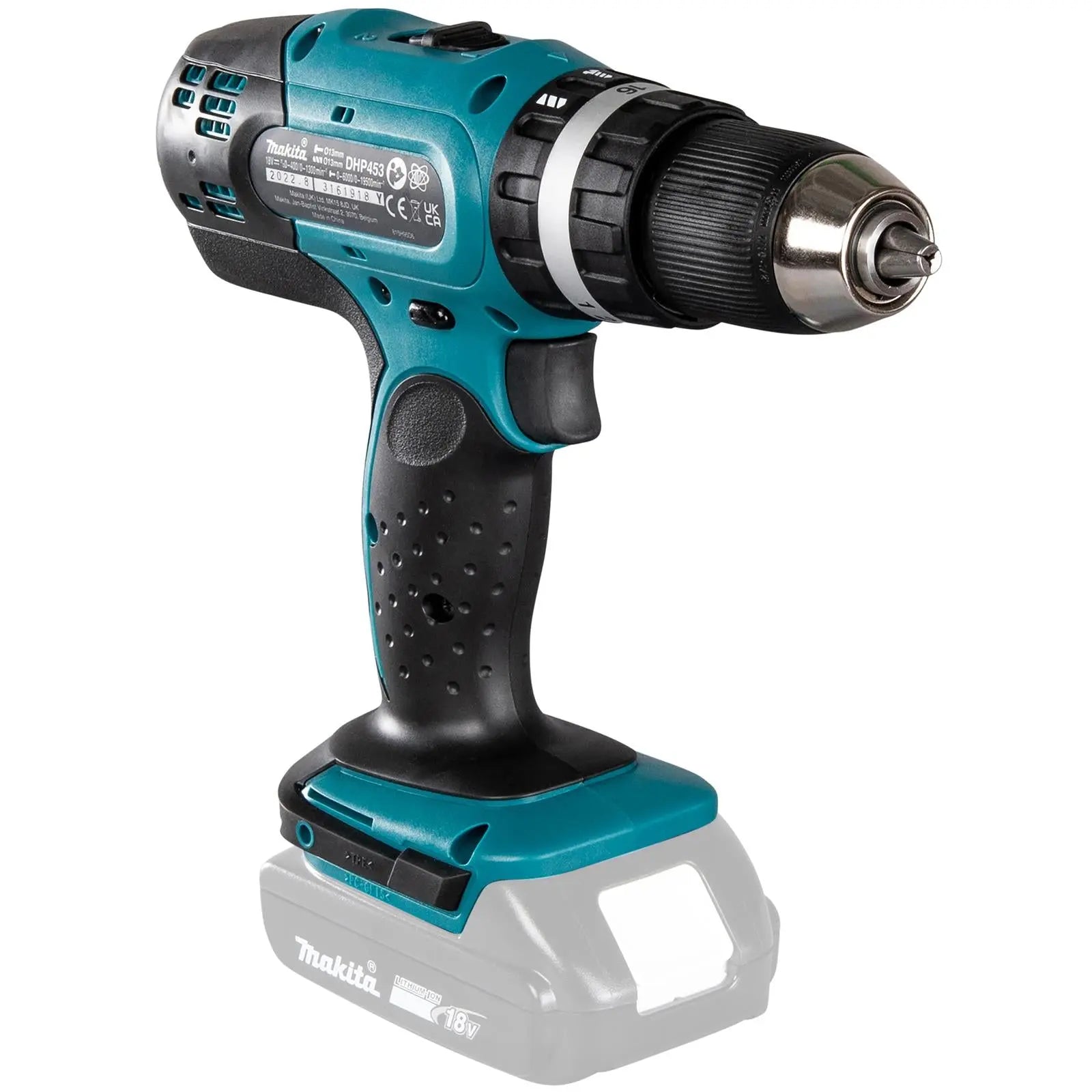 Makita Combi Drill with Hammer Action 18V LXT Cordless DHP453Z Body Only  White Rose Tools