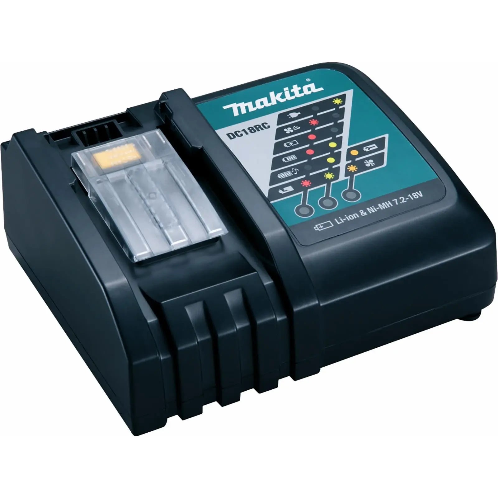 Makita Compact Charger for 18V LXT Slide Batteries DC18RC  White Rose Tools