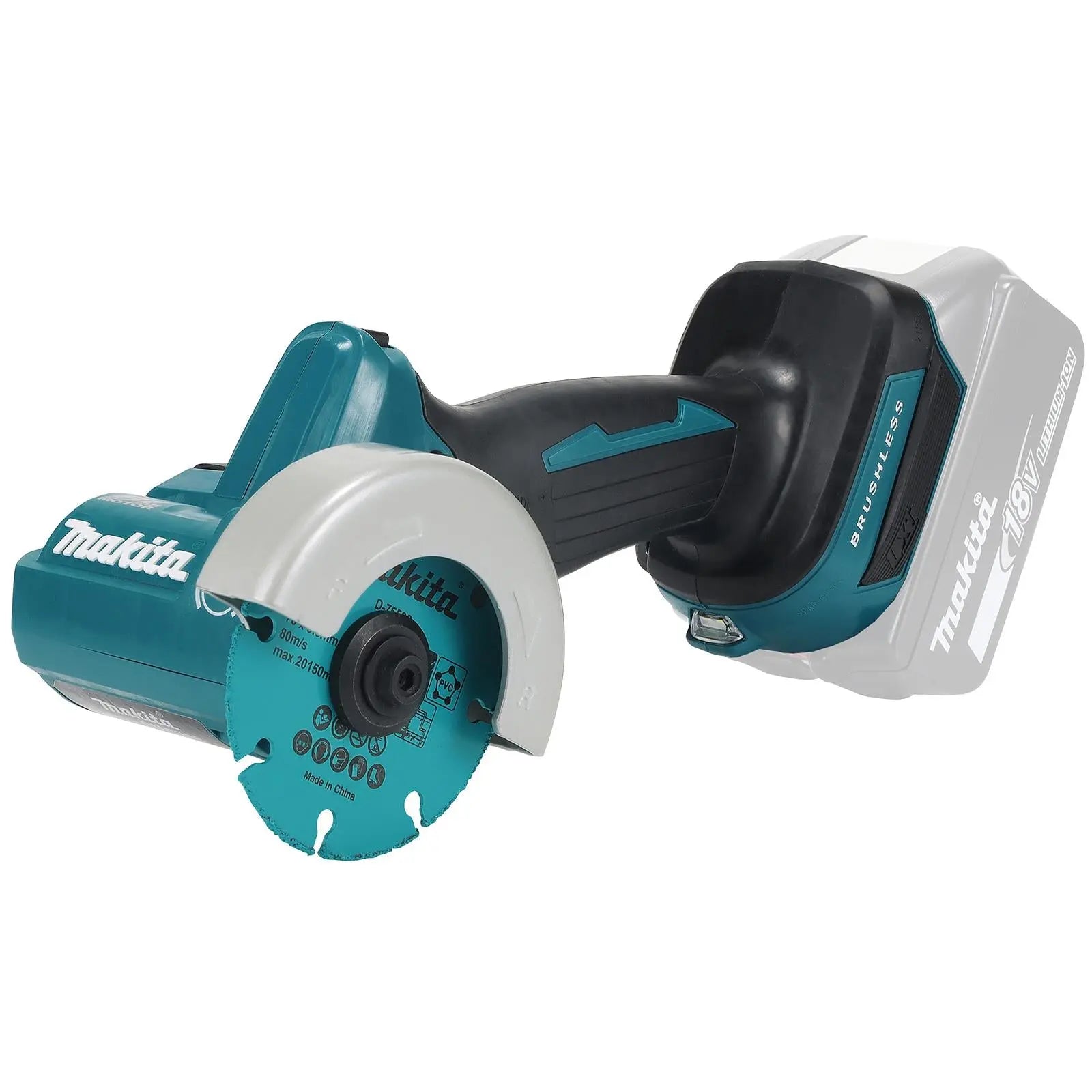 Makita Compact Disc Cutter Grinder 76mm 18V LXT Brushless Cordless DMC300Z Body Only  White Rose Tools