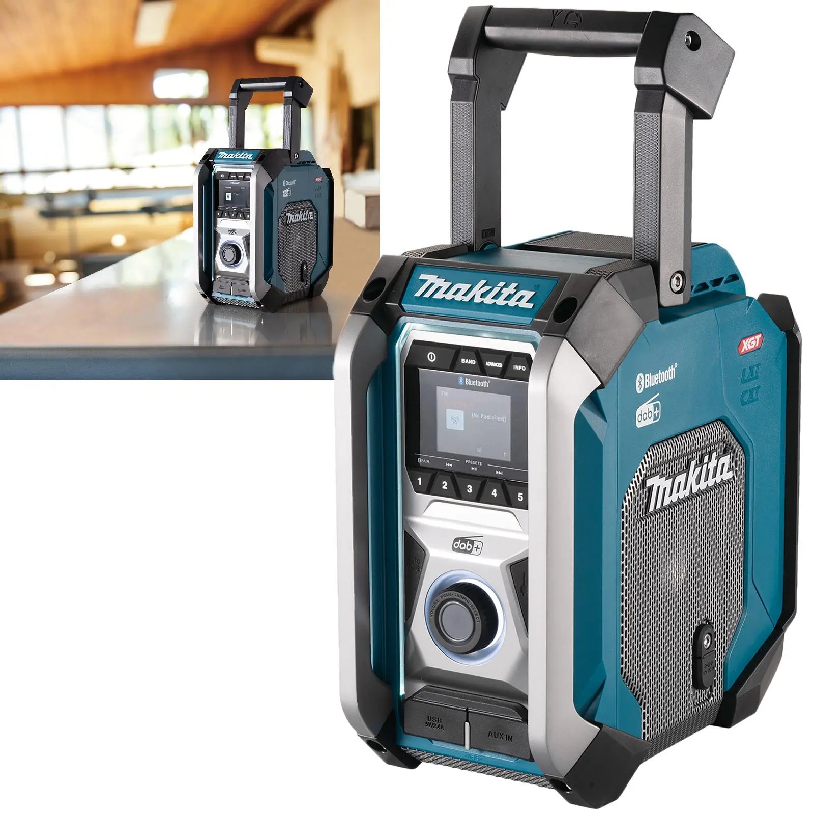 Makita DAB Radio Job Site Work Cordless 12-40V CXT LXT XGT Bluetooth USB AUX MR007GZ Body Only White Rose Tools