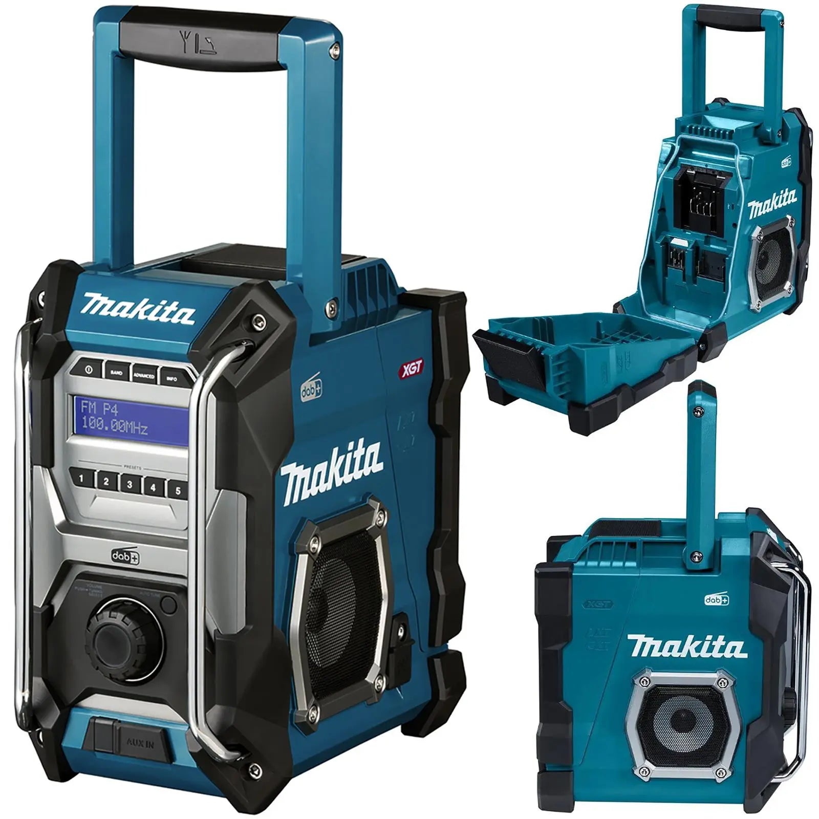 Makita DAB Radio Job Site Work Cordless CXT LXT XGT Phone Charger USB AUX MR003GZ Body Only White Rose Tools