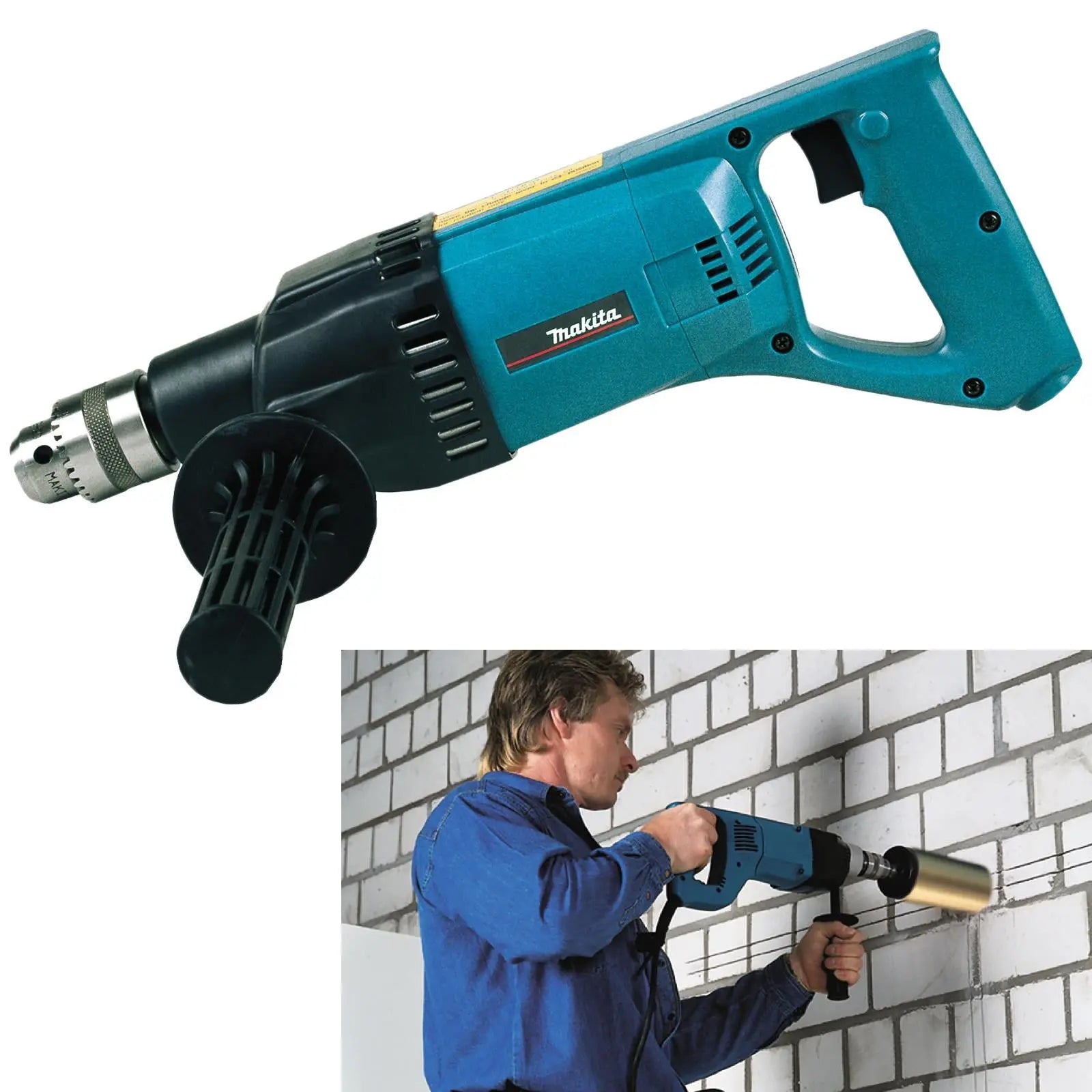 Makita Diamond Core and Hammer Drill 850W 240V 152mm Diameter 13mm Chuck 8406 White Rose Tools
