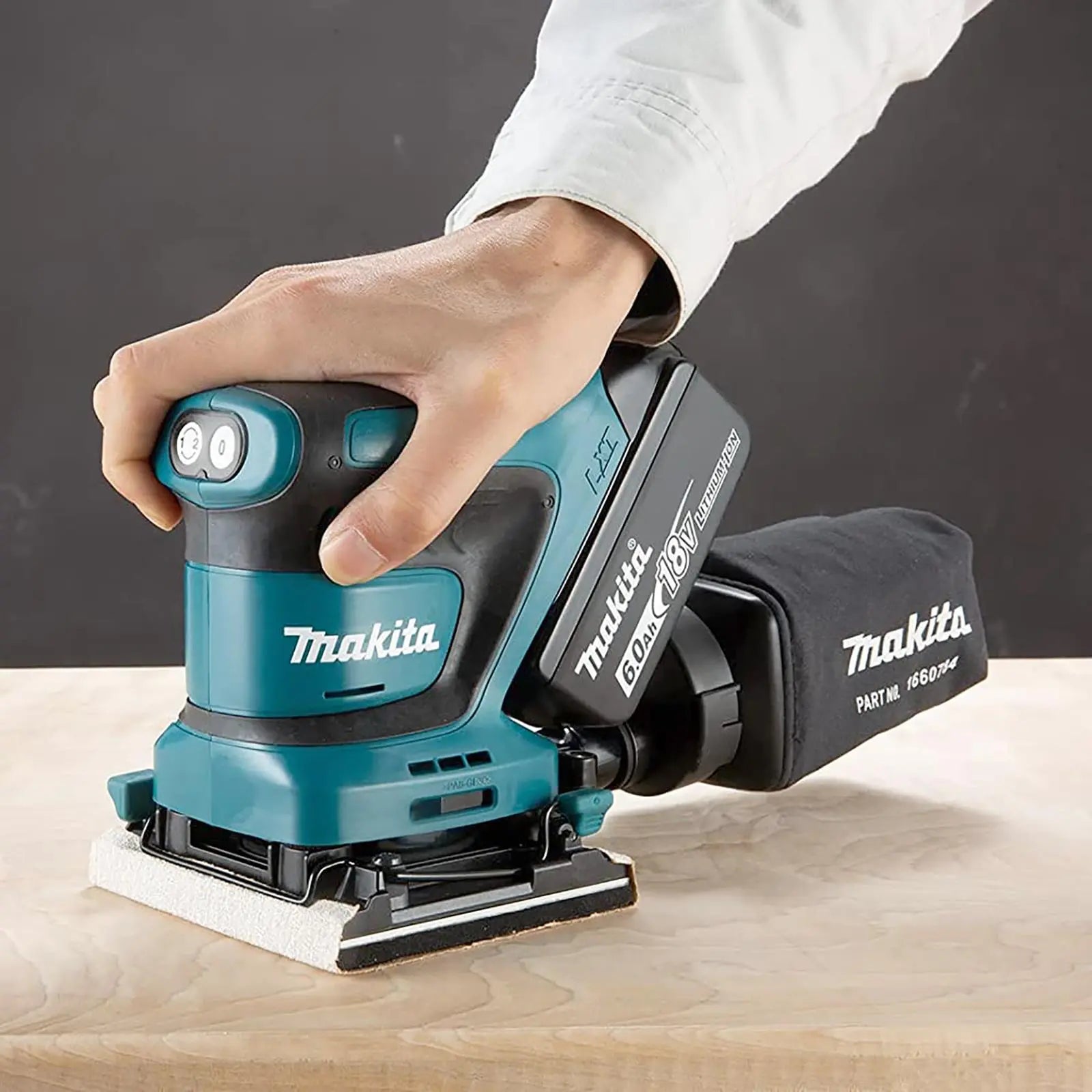 Makita Finishing Sander 18V LXT Li-ion Cordless Body Only DBO480Z White Rose Tools
