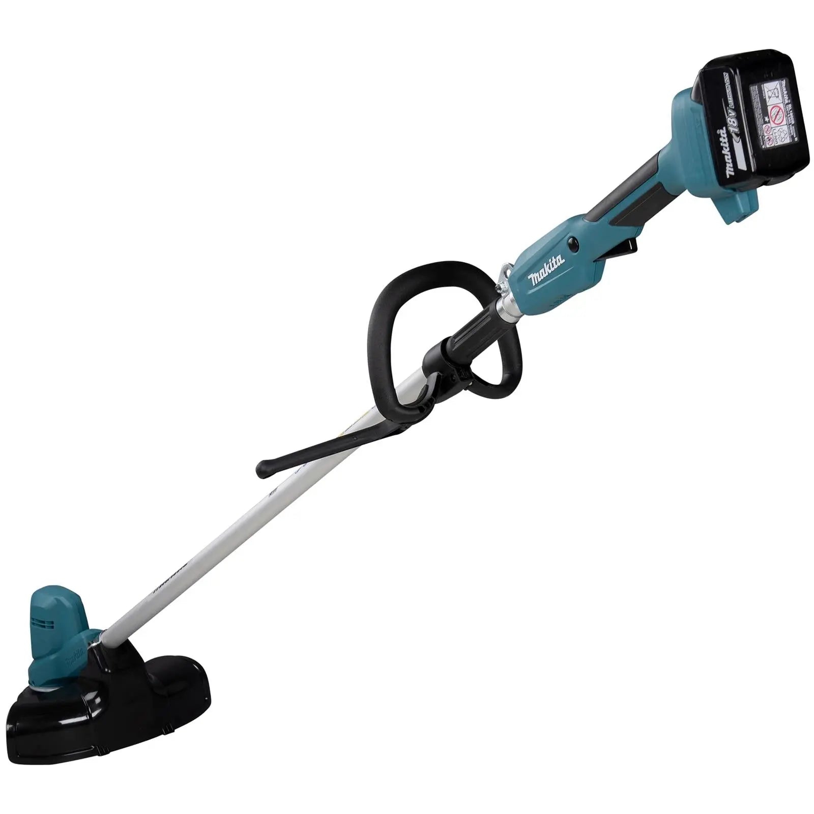 Makita Grass Trimmer Strimmer Kit 18V LXT Brushless Cordless Garden Lawn Strimming 5Ah Battery and Charger DUR194RTX2  White Rose Tools