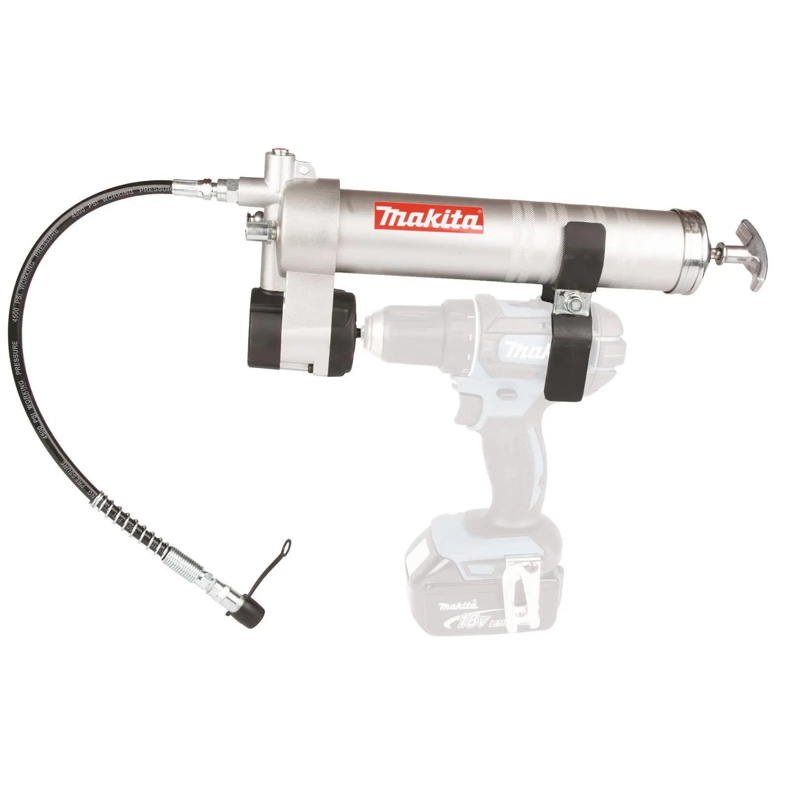 Makita Grease Gun Attachment 400CC 1/4" Hex Shank for Drills or Impact Drivers P-90451 White Rose Tools
