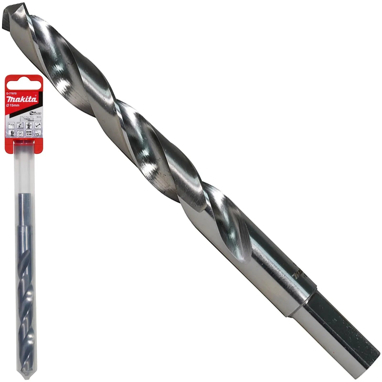 Makita HSS-GS Metal Drill Bit 135° Split Point 1.0-16.0mm Choose Size  White Rose Tools