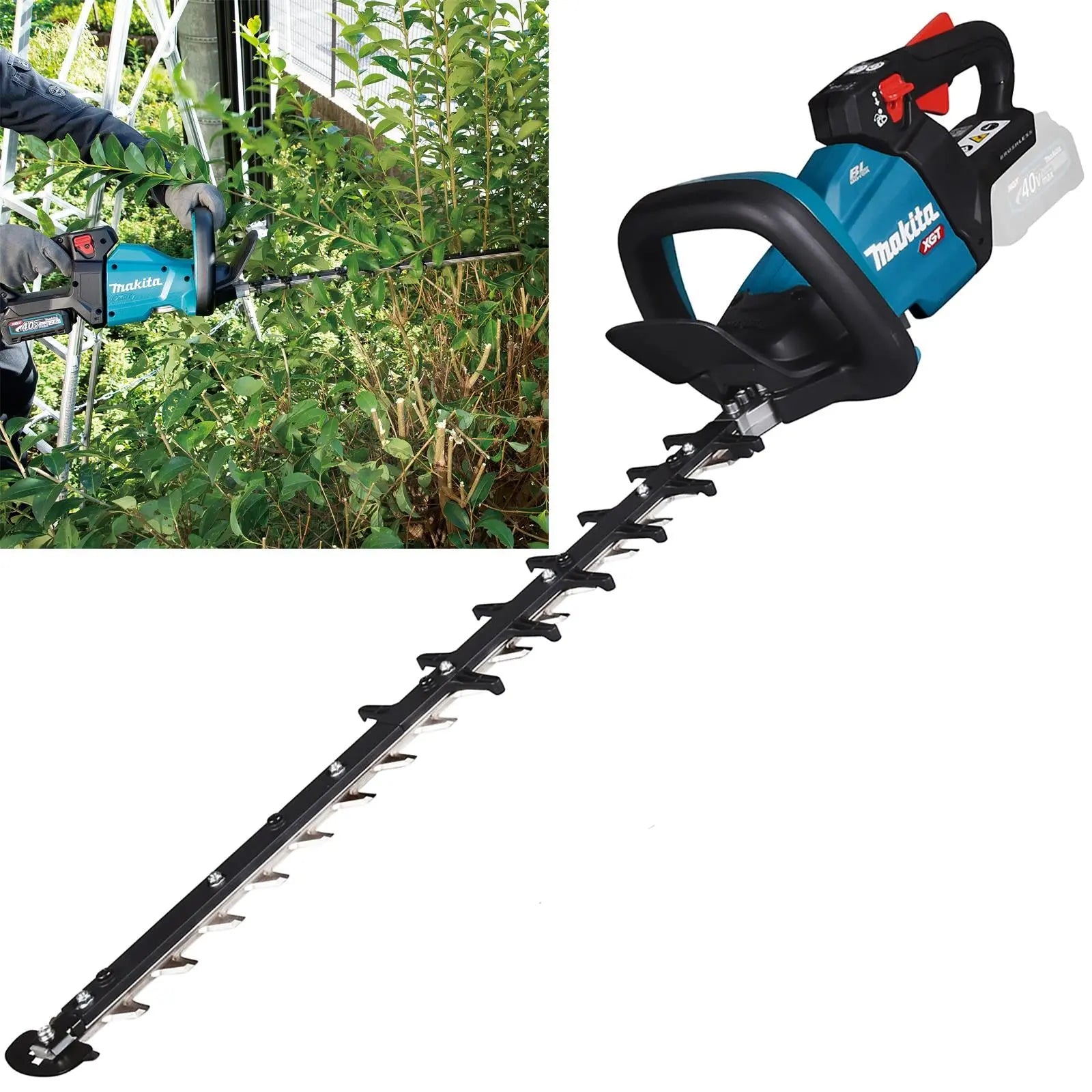 Makita Hedge Trimmer 60cm 40V XGT Li-ion Brushless Cordless Garden Bush Cutter Cutting Bare Unit Body Only UH006GZ  White Rose Tools