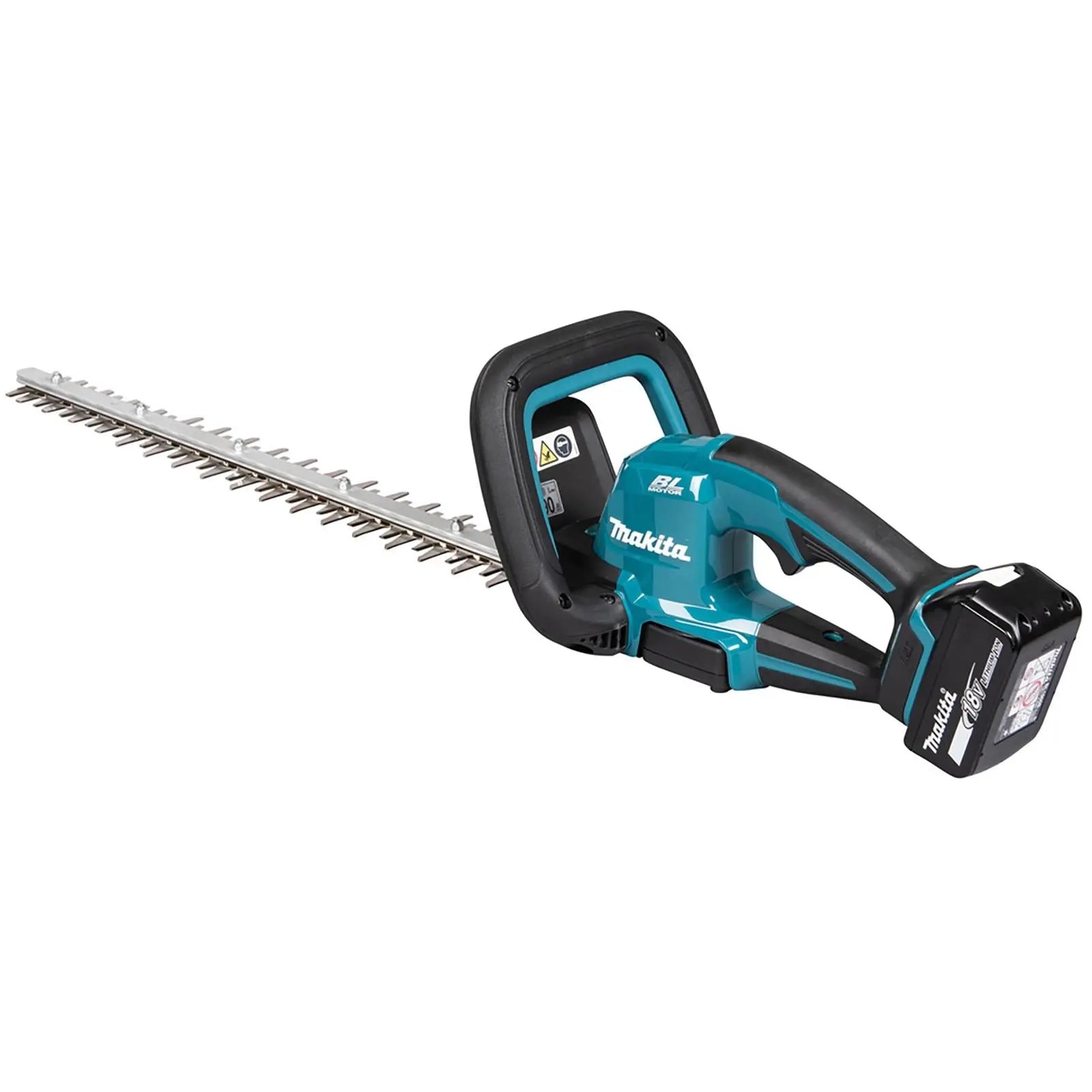 Makita Hedge Trimmer Kit 50cm 18V LXT Li-ion Brushless Cordless 5Ah Battery and Charger Garden Bush Cutter Cutting DUH506RT  White Rose Tools