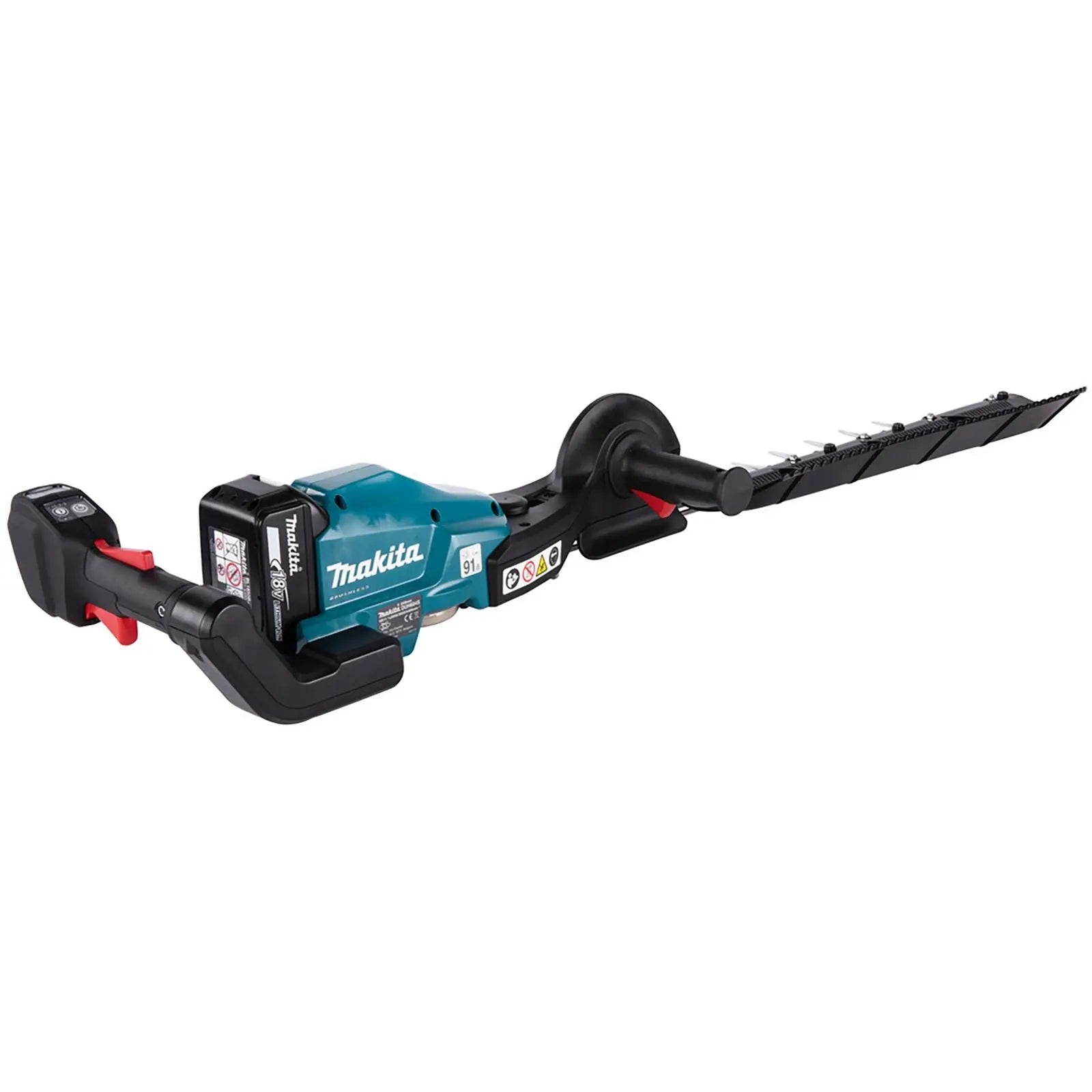 Makita Hedge Trimmer Kit 60cm 18V LXT Li-ion Brushless Cordless 2 x 5Ah Battery and Charger Garden Bush Cutter Cutting DUH604SRT  White Rose Tools