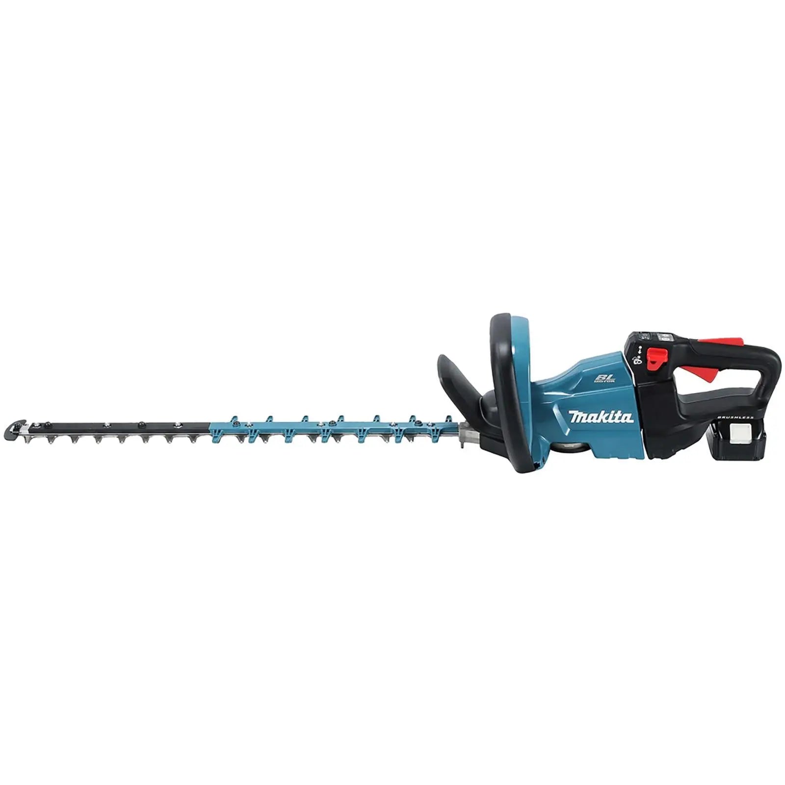 Makita Hedge Trimmer Kit 60cm 18V LXT Li-ion Brushless Cordless 5Ah Battery and Charger Garden Bush Cutter Cutting DUH601RT  White Rose Tools