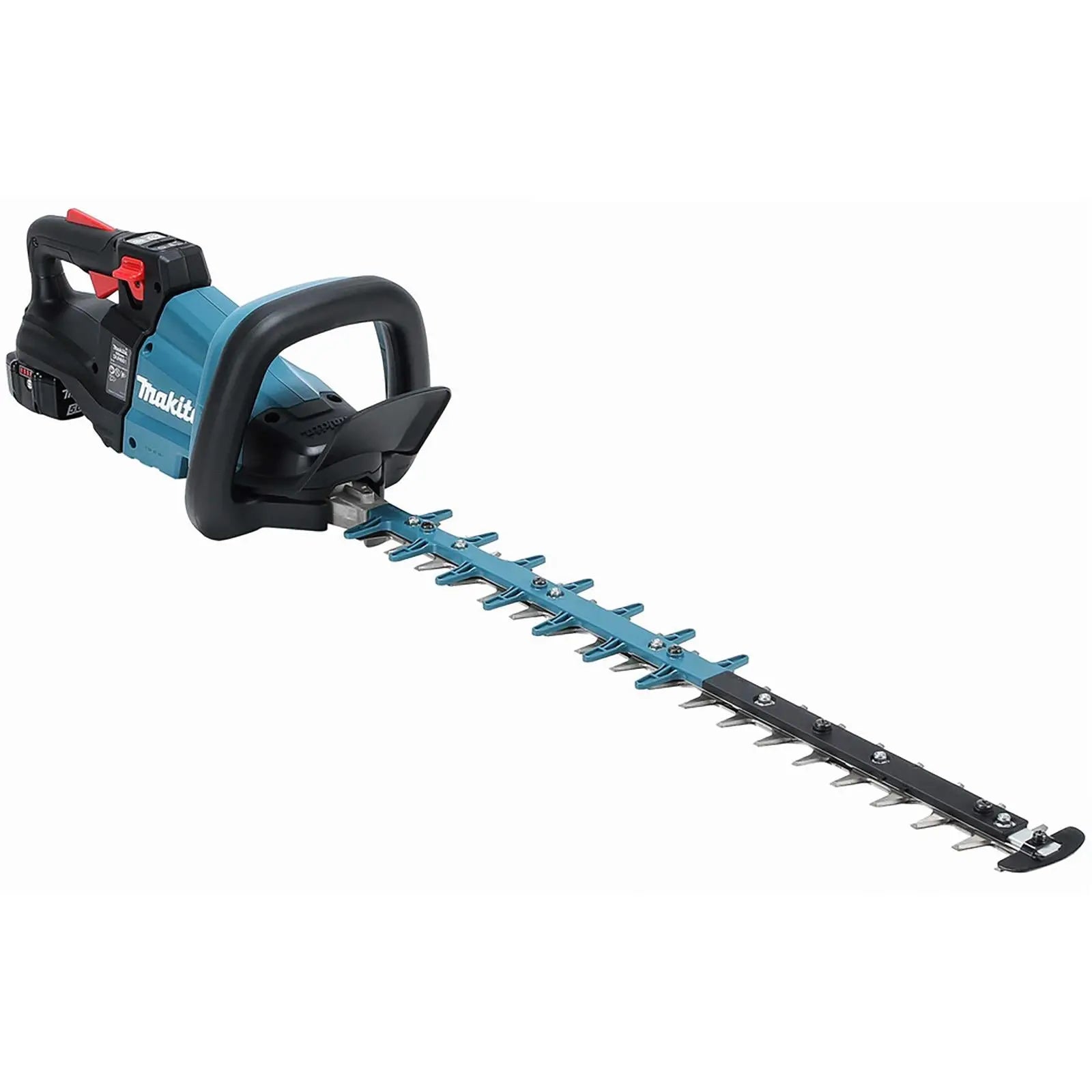 Makita Hedge Trimmer Kit 60cm 18V LXT Li-ion Brushless Cordless 5Ah Battery and Charger Garden Bush Cutter Cutting DUH601RT  White Rose Tools