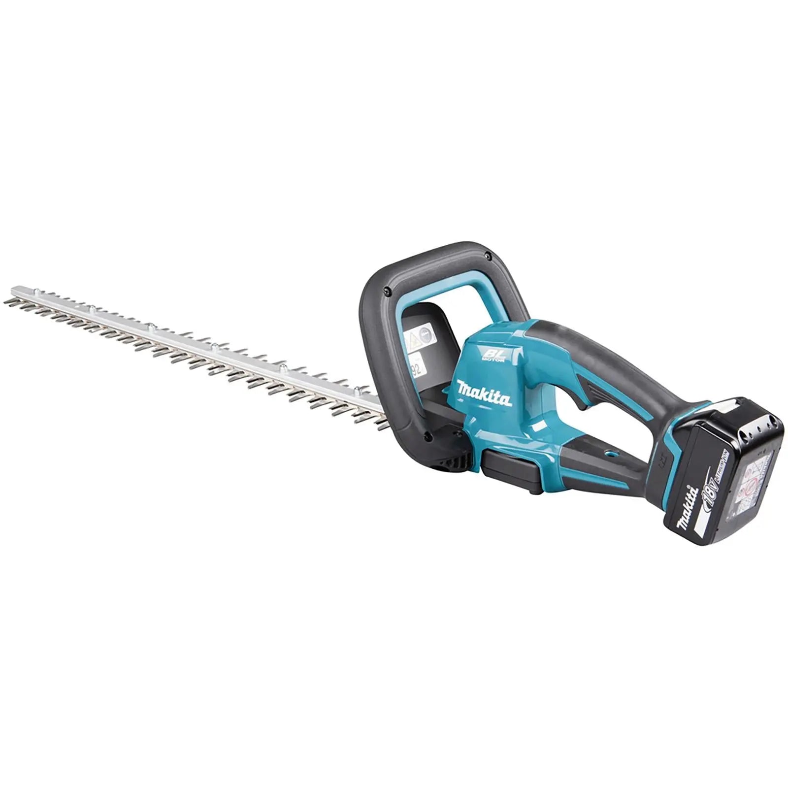 Makita Hedge Trimmer Kit 60cm 18V LXT Li-ion Brushless Cordless 5Ah Battery and Charger Garden Bush Cutter Cutting DUH606RT  White Rose Tools