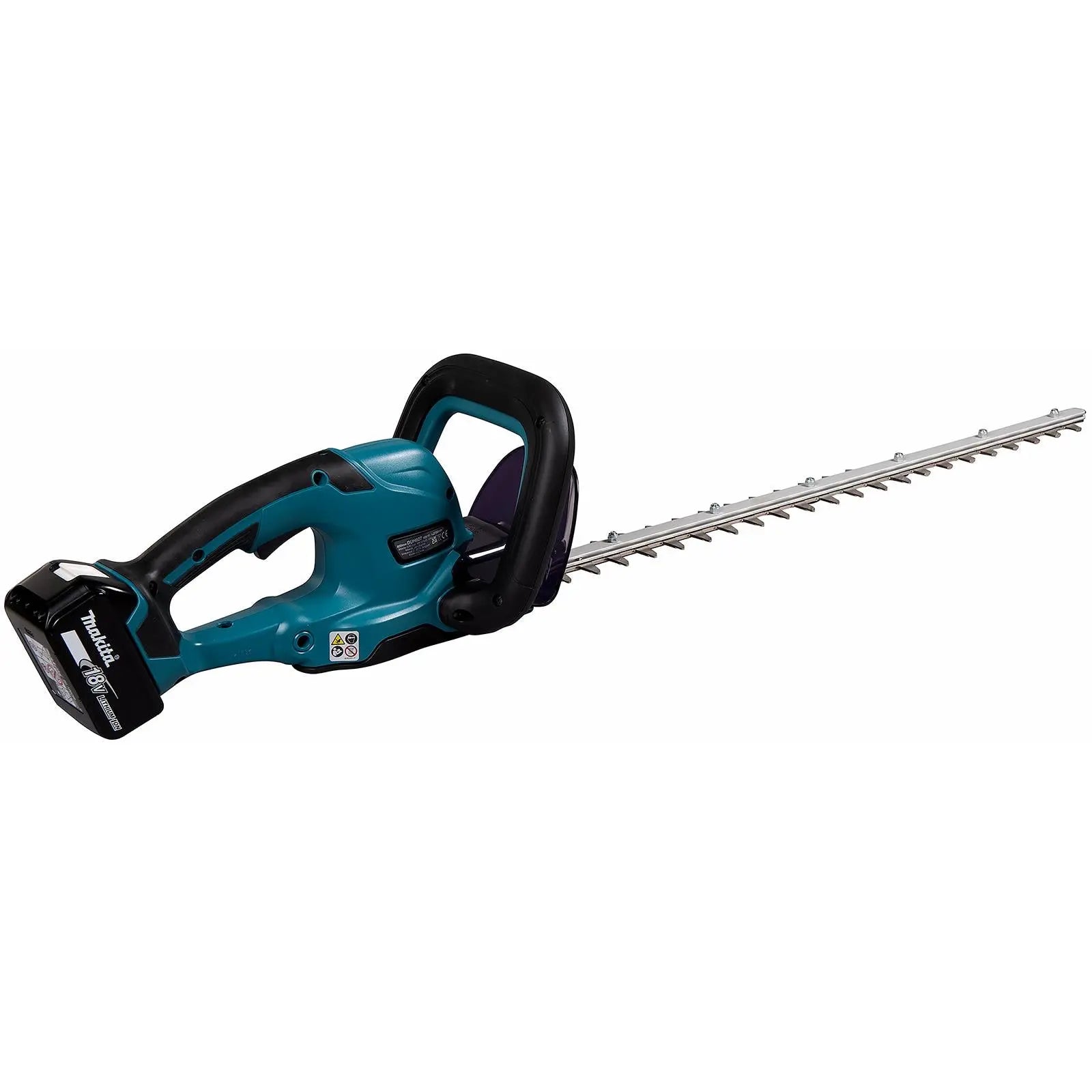 Makita Hedge Trimmer Kit 60cm 18V LXT Li-ion Brushless Cordless 5Ah Battery and Charger Garden Bush Cutter Cutting DUH607RT  White Rose Tools