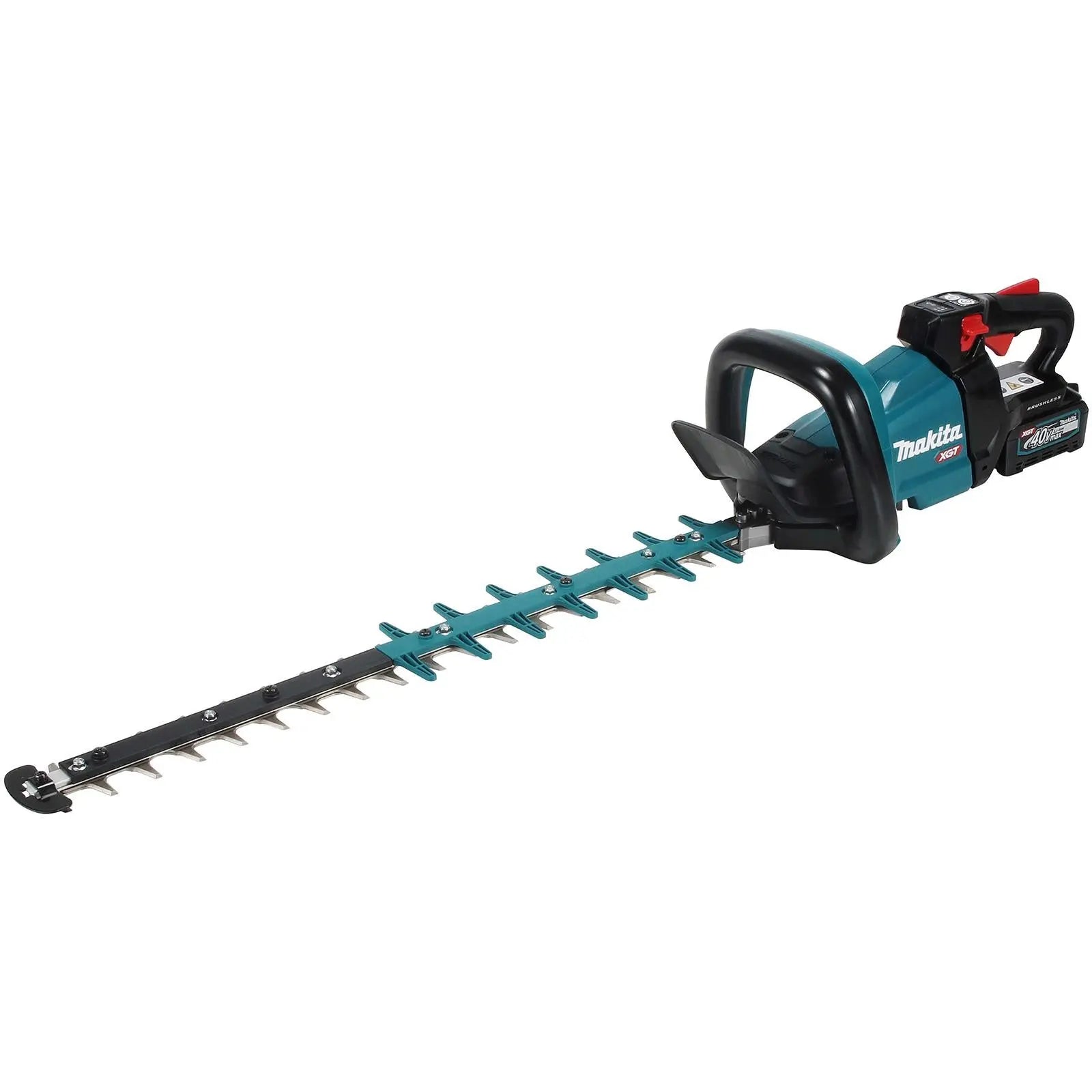 Makita Hedge Trimmer Kit 60cm 40V XGT Li-ion Brushless Cordless 2 x 2.5Ah Battery and Rapid Charger Garden Bush Cutter Cutting UH004GD201  White Rose Tools