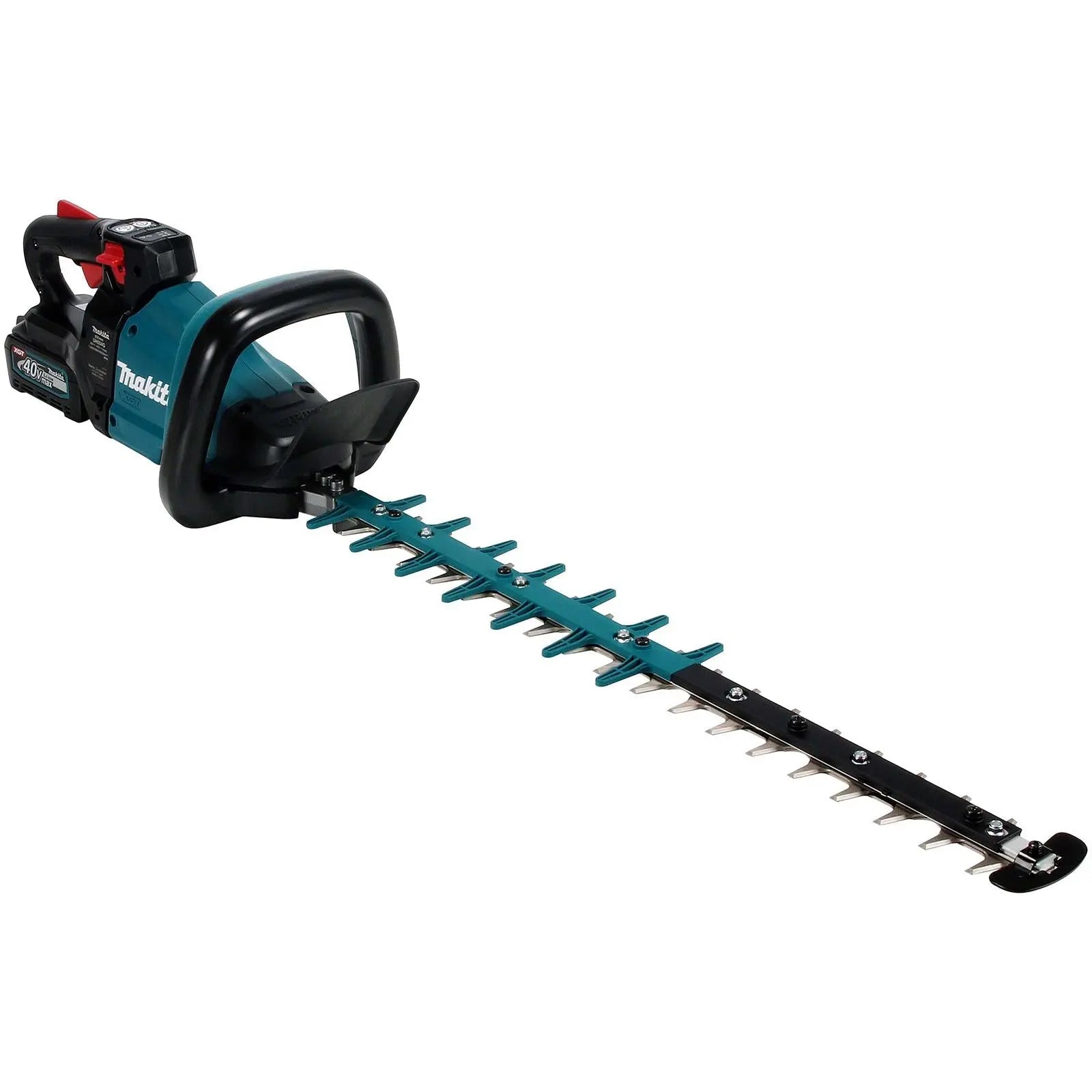 Makita Hedge Trimmer Kit 60cm 40V XGT Li-ion Brushless Cordless 2 x 2.5Ah Battery and Rapid Charger Garden Bush Cutter Cutting UH004GD201  White Rose Tools