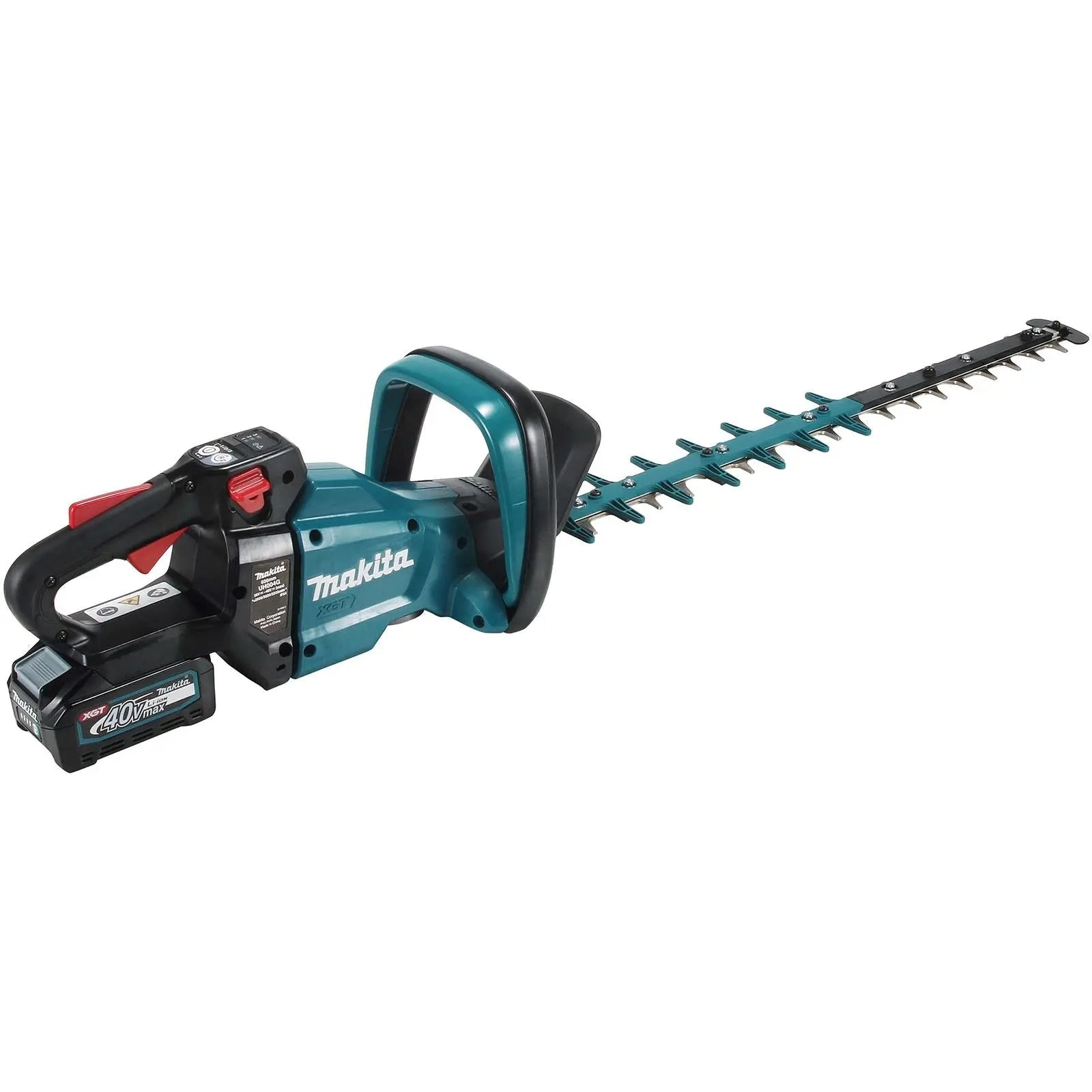 Makita Hedge Trimmer Kit 60cm 40V XGT Li-ion Brushless Cordless 2 x 2.5Ah Battery and Rapid Charger Garden Bush Cutter Cutting UH004GD201  White Rose Tools