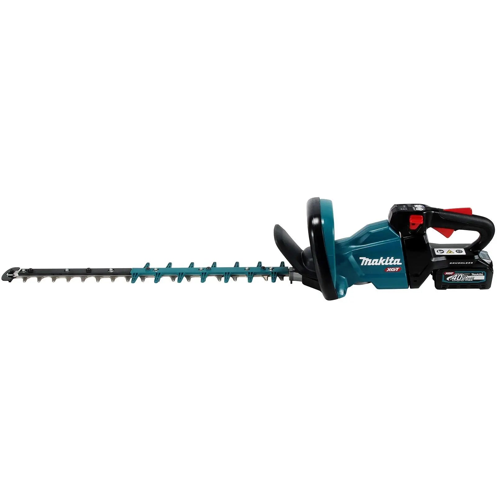 Makita Hedge Trimmer Kit 60cm 40V XGT Li-ion Brushless Cordless 2 x 2.5Ah Battery and Rapid Charger Garden Bush Cutter Cutting UH004GD201  White Rose Tools