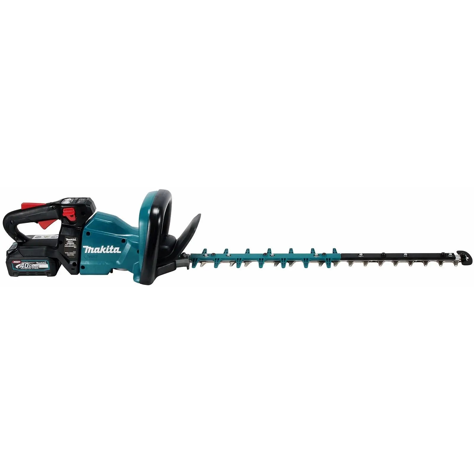 Makita Hedge Trimmer Kit 60cm 40V XGT Li-ion Brushless Cordless 2 x 2.5Ah Battery and Rapid Charger Garden Bush Cutter Cutting UH004GD201  White Rose Tools