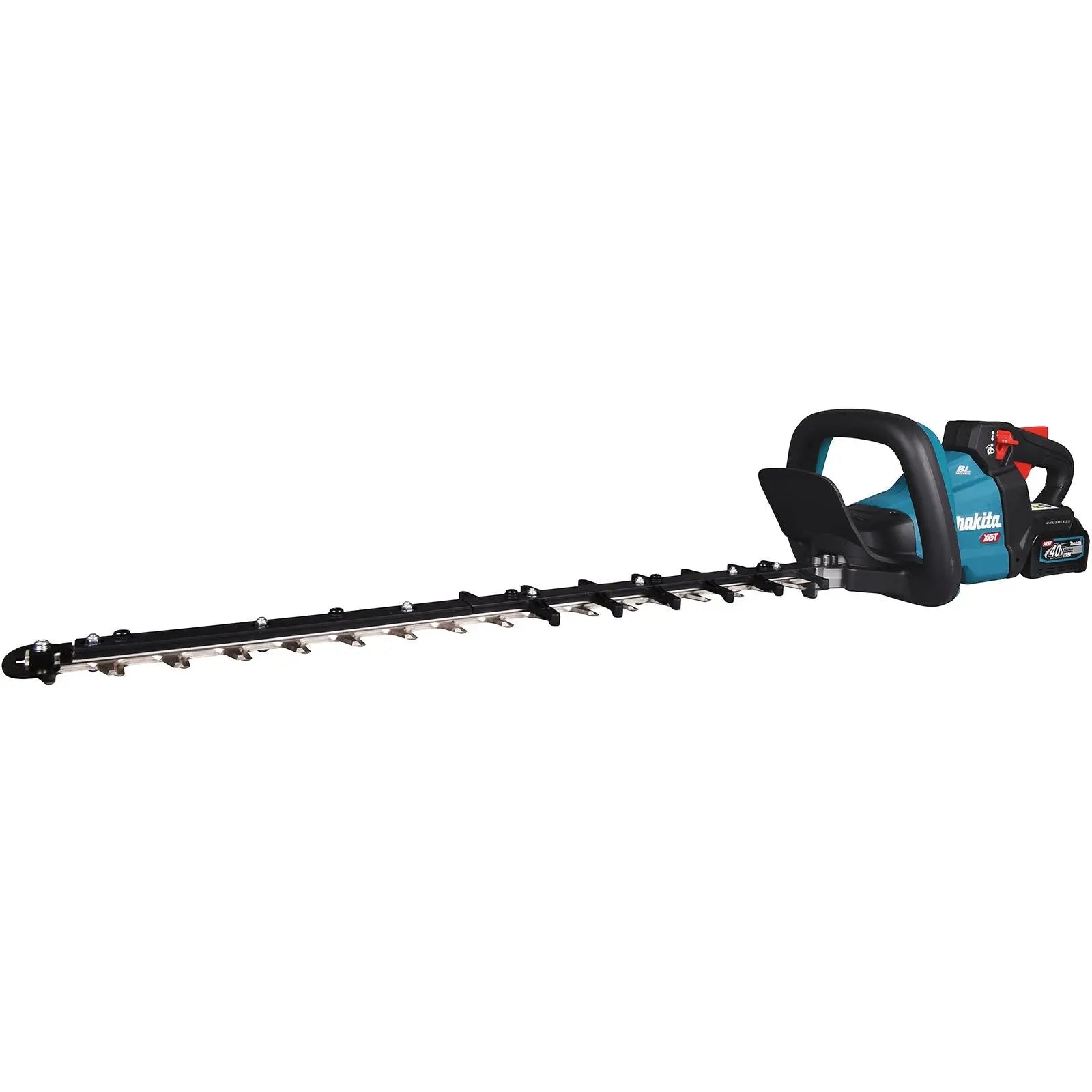Makita Hedge Trimmer Kit 60cm 40V XGT Li-ion Brushless Cordless 2 x 2.5Ah Battery and Rapid Charger Garden Bush Cutter Cutting UH006GD201  White Rose Tools