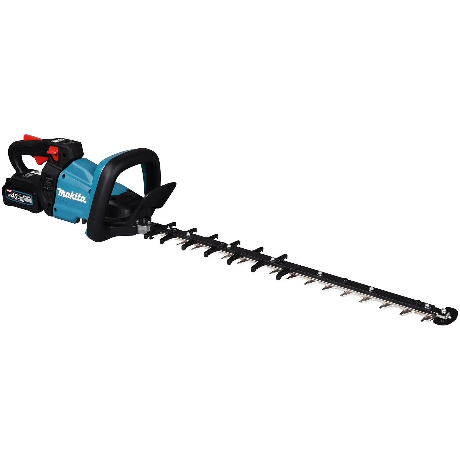 Makita Hedge Trimmer Kit 60cm 40V XGT Li-ion Brushless Cordless 2 x 2.5Ah Battery and Rapid Charger Garden Bush Cutter Cutting UH006GD201  White Rose Tools
