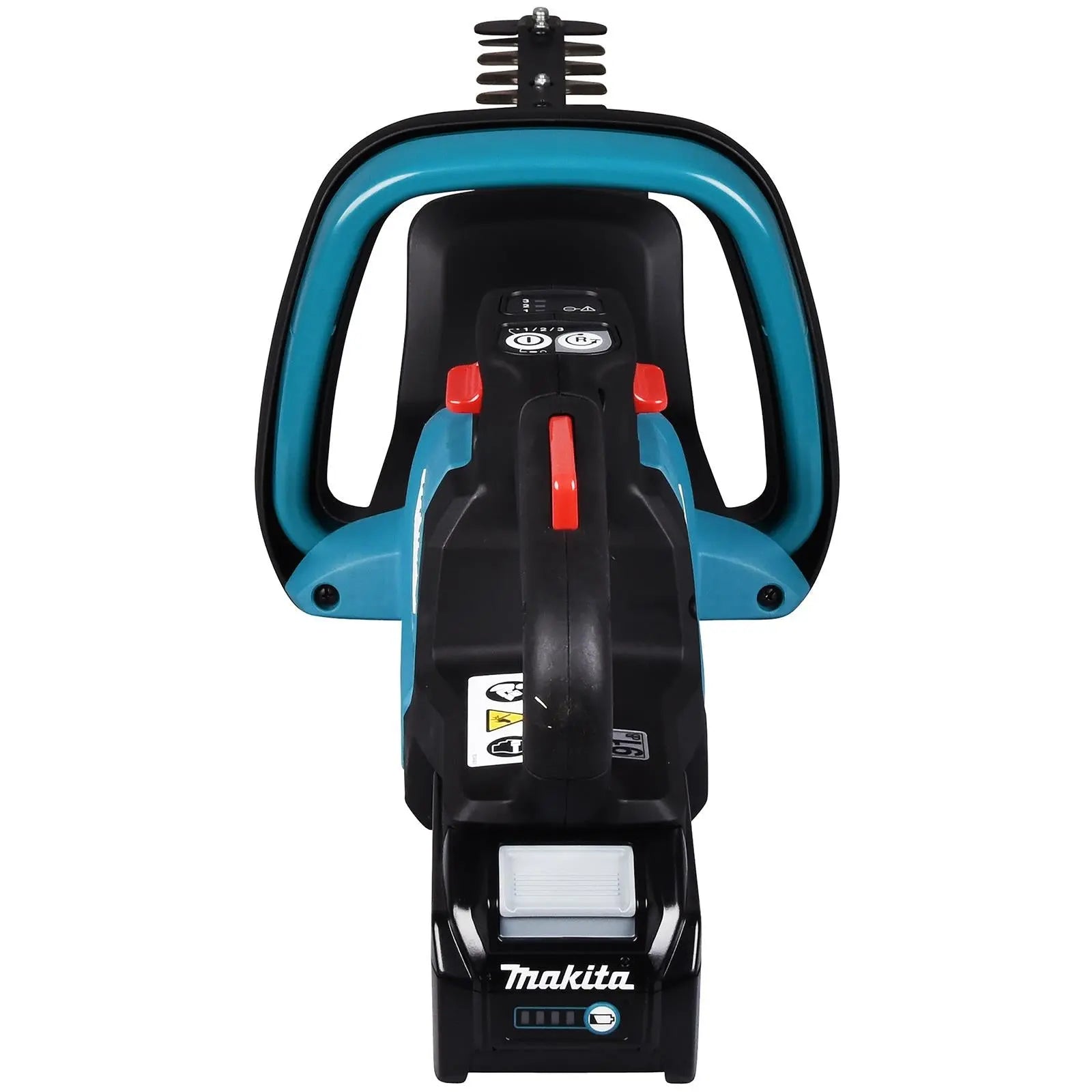 Makita Hedge Trimmer Kit 60cm 40V XGT Li-ion Brushless Cordless 2 x 2.5Ah Battery and Rapid Charger Garden Bush Cutter Cutting UH006GD201  White Rose Tools