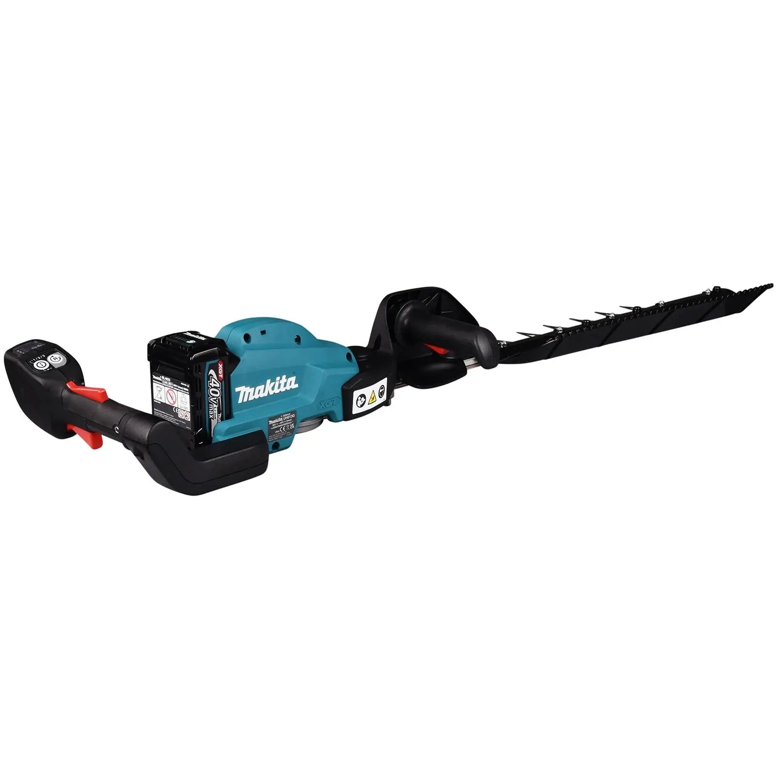 Makita Hedge Trimmer Kit 60cm 40V XGT Li-ion Brushless Cordless 2 x 2.5Ah Battery and Rapid Charger Garden Bush Cutter Cutting UH013GD202  White Rose Tools