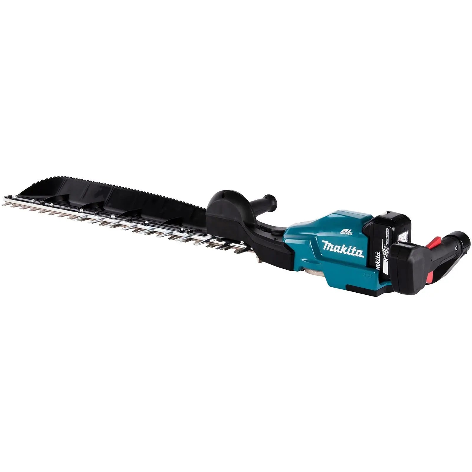 Makita Hedge Trimmer Kit 75cm 18V LXT Li-ion Brushless Cordless 2 x 5Ah Battery and Charger Garden Bush Cutter Cutting DUH754SRT  White Rose Tools